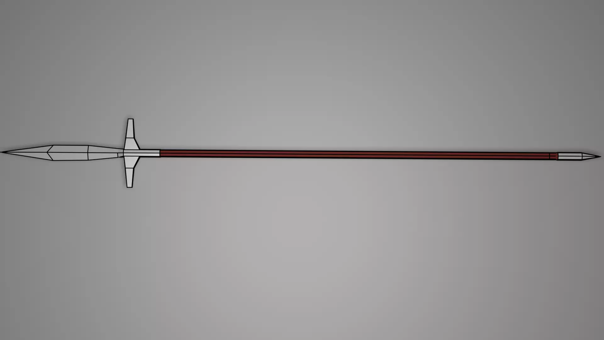 Spear sword Low-poly 3D model_0