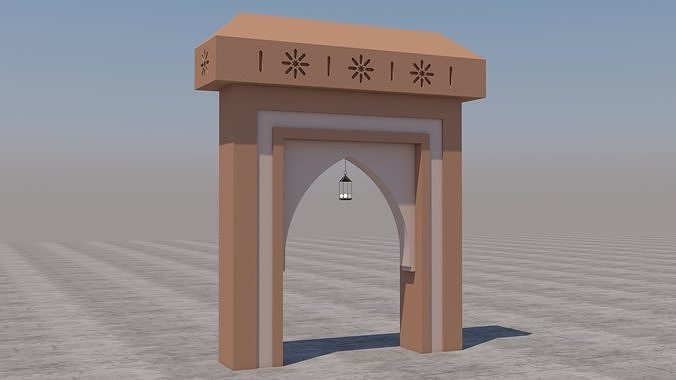 Traditional Moroccan Door Marrakech 3D model