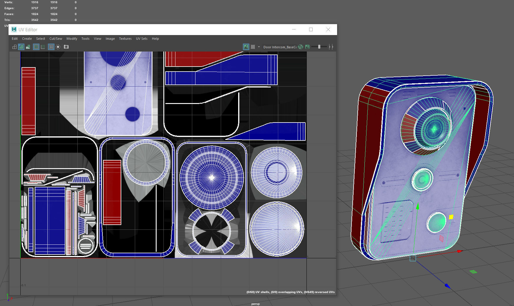 Door Intercom Low-poly 3D model_13
