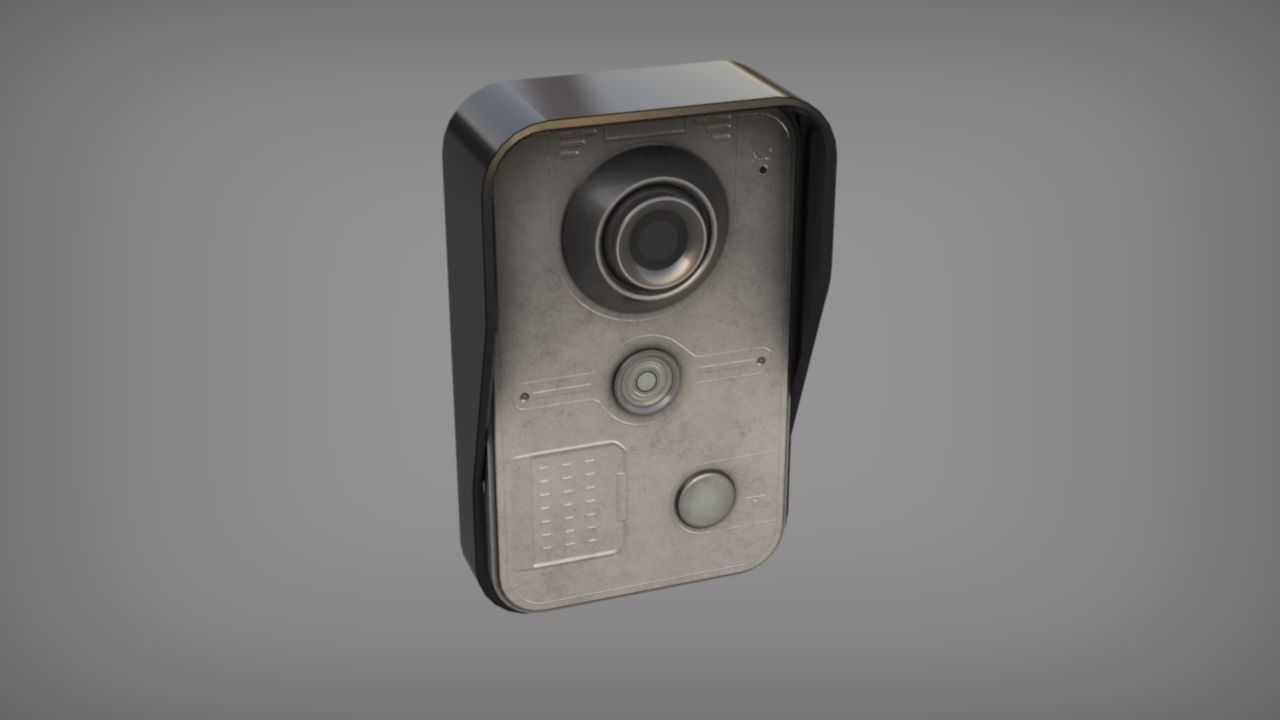 Door Intercom Low-poly 3D model_17