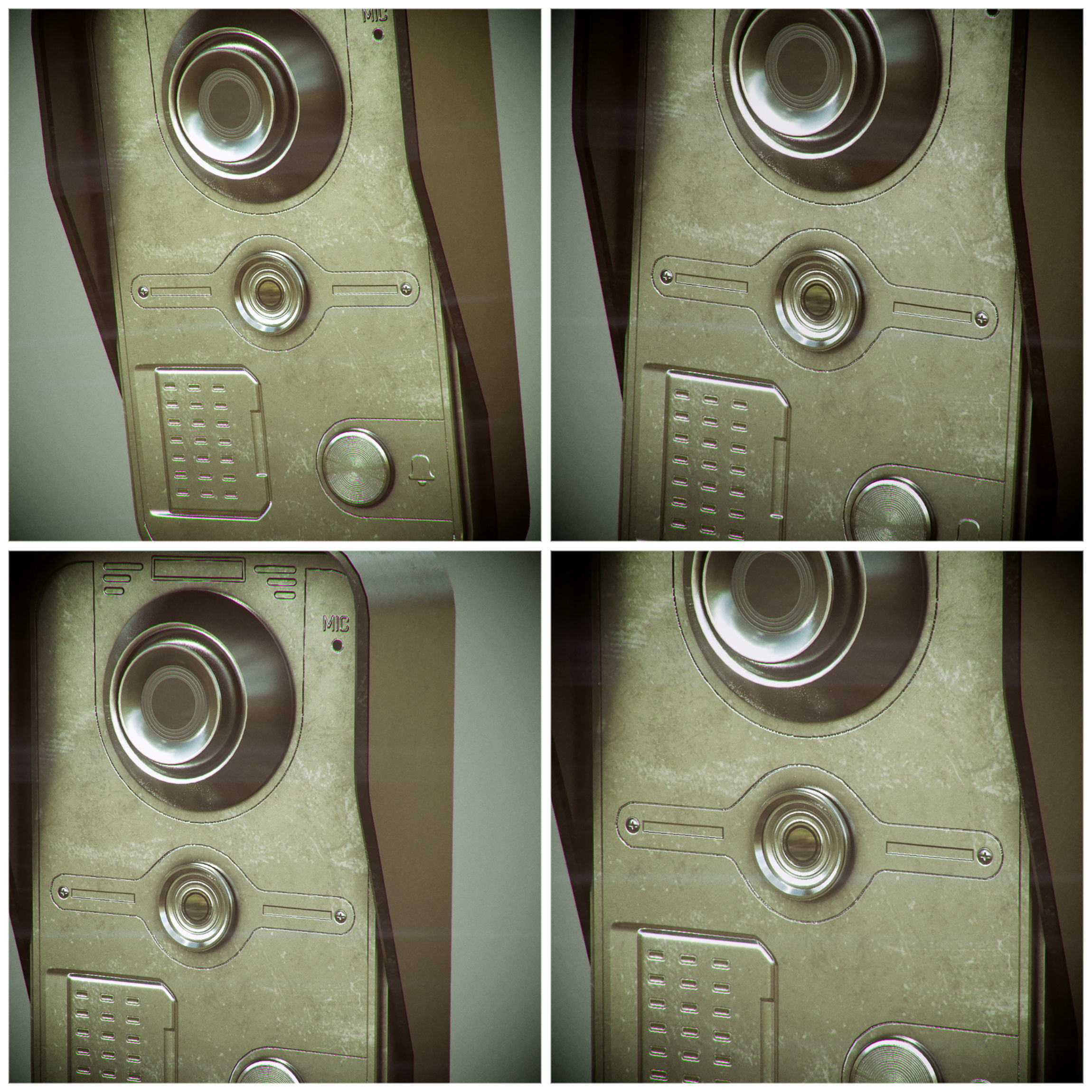 Door Intercom Low-poly 3D model_2