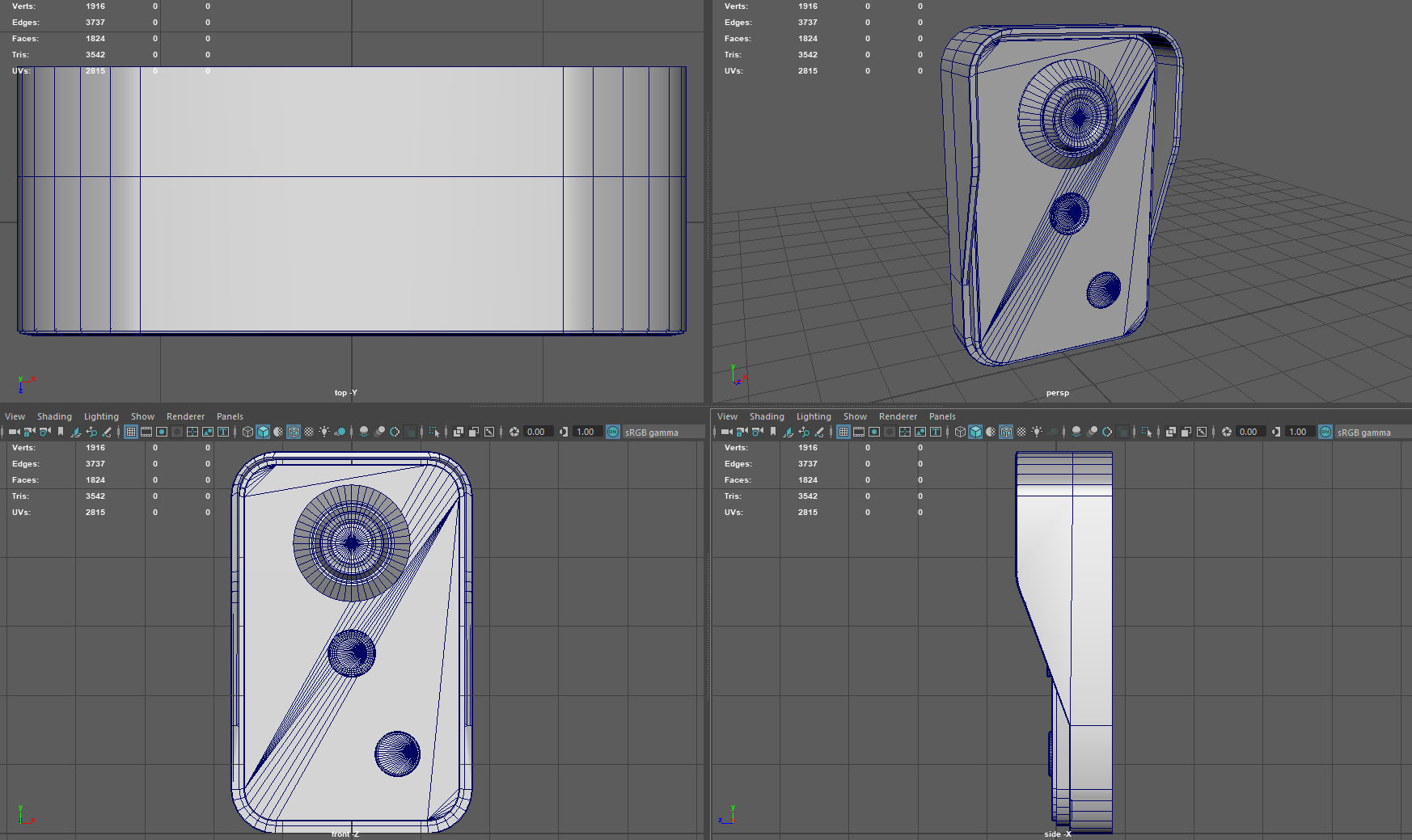 Door Intercom Low-poly 3D model_12