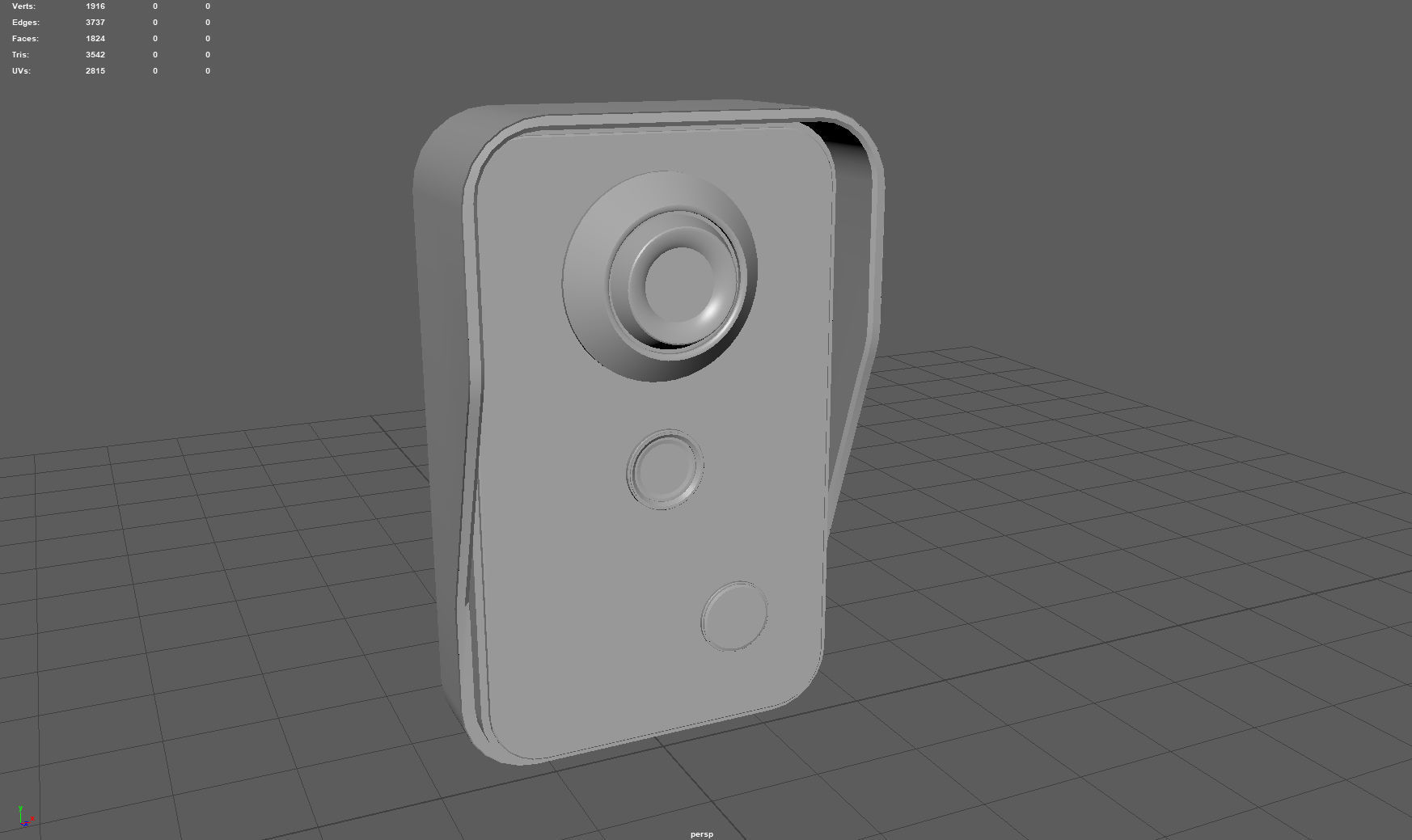 Door Intercom Low-poly 3D model_8