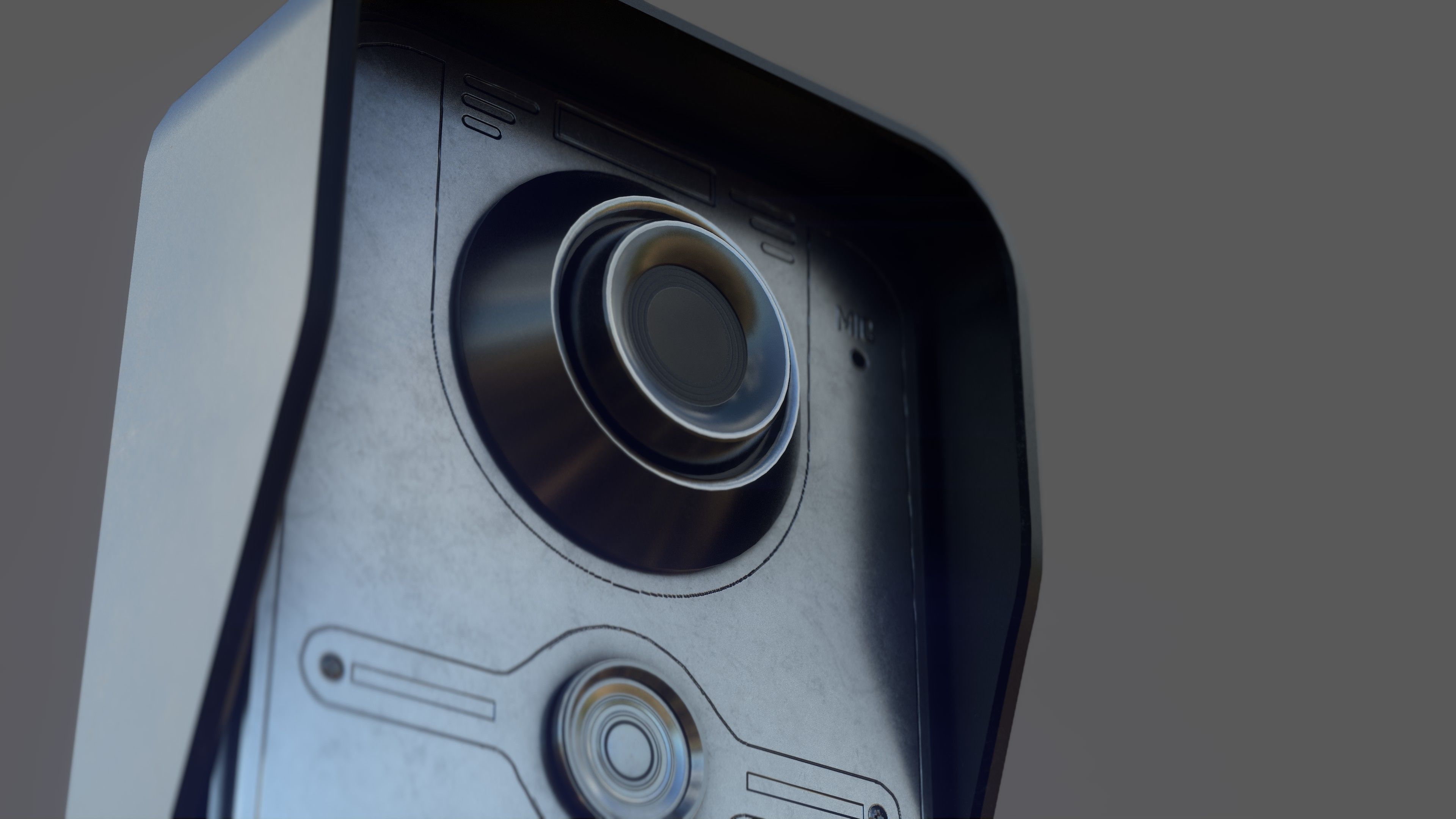 Door Intercom Low-poly 3D model_4