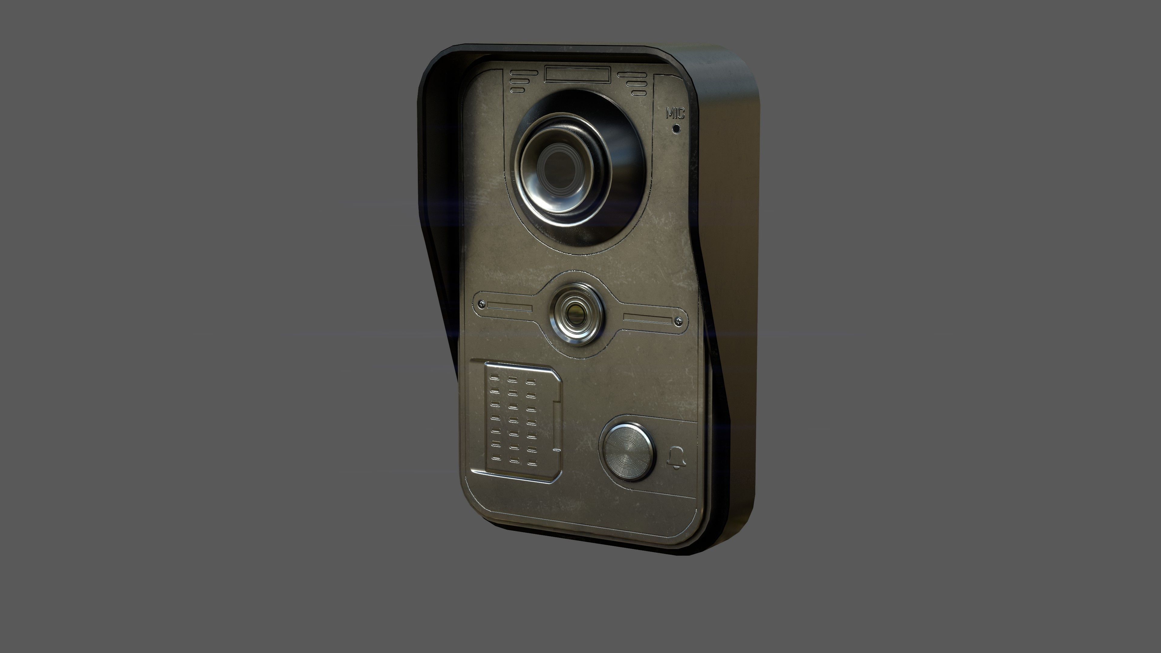 Door Intercom Low-poly 3D model_5