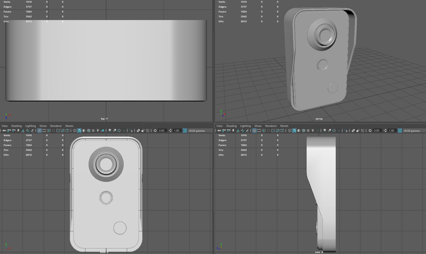 Door Intercom Low-poly 3D model_11