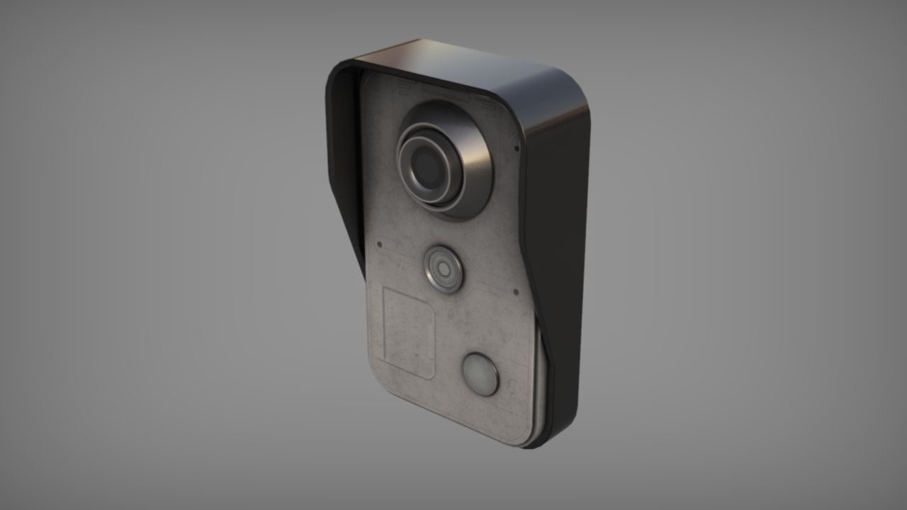 Door Intercom Low-poly 3D model_18