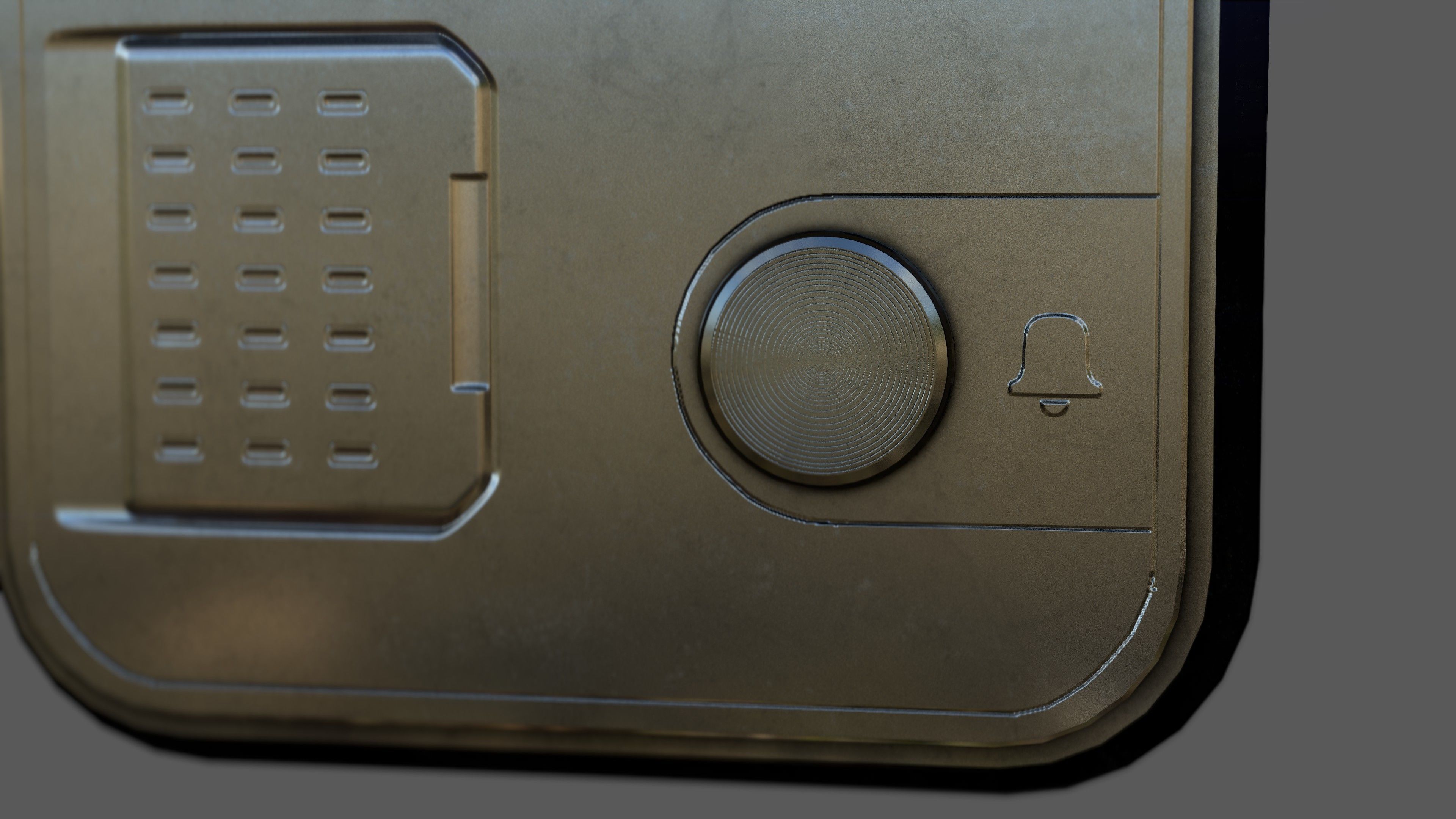 Door Intercom Low-poly 3D model_3