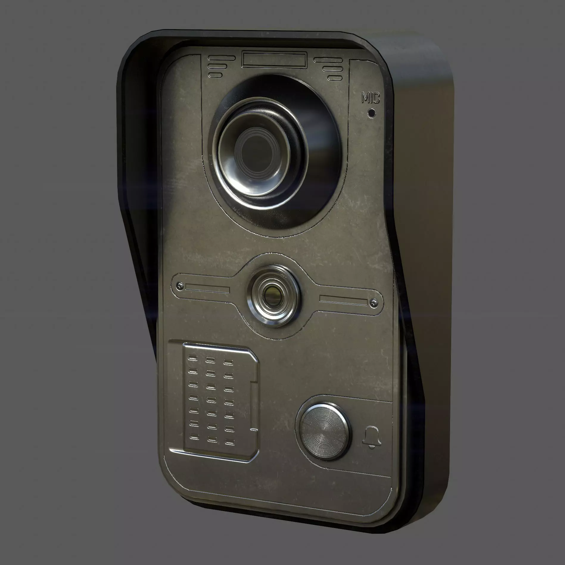 Door Intercom Low-poly 3D model_0