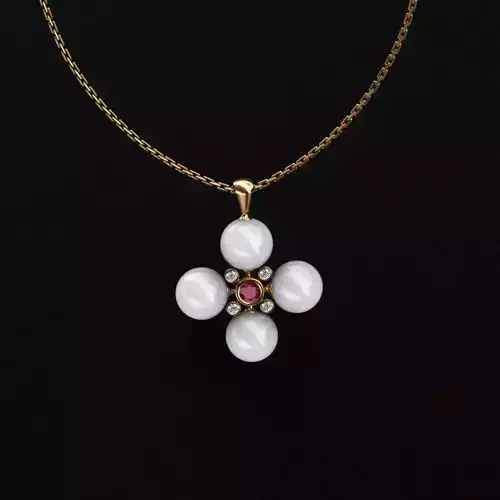 Cross flower with hole in middle