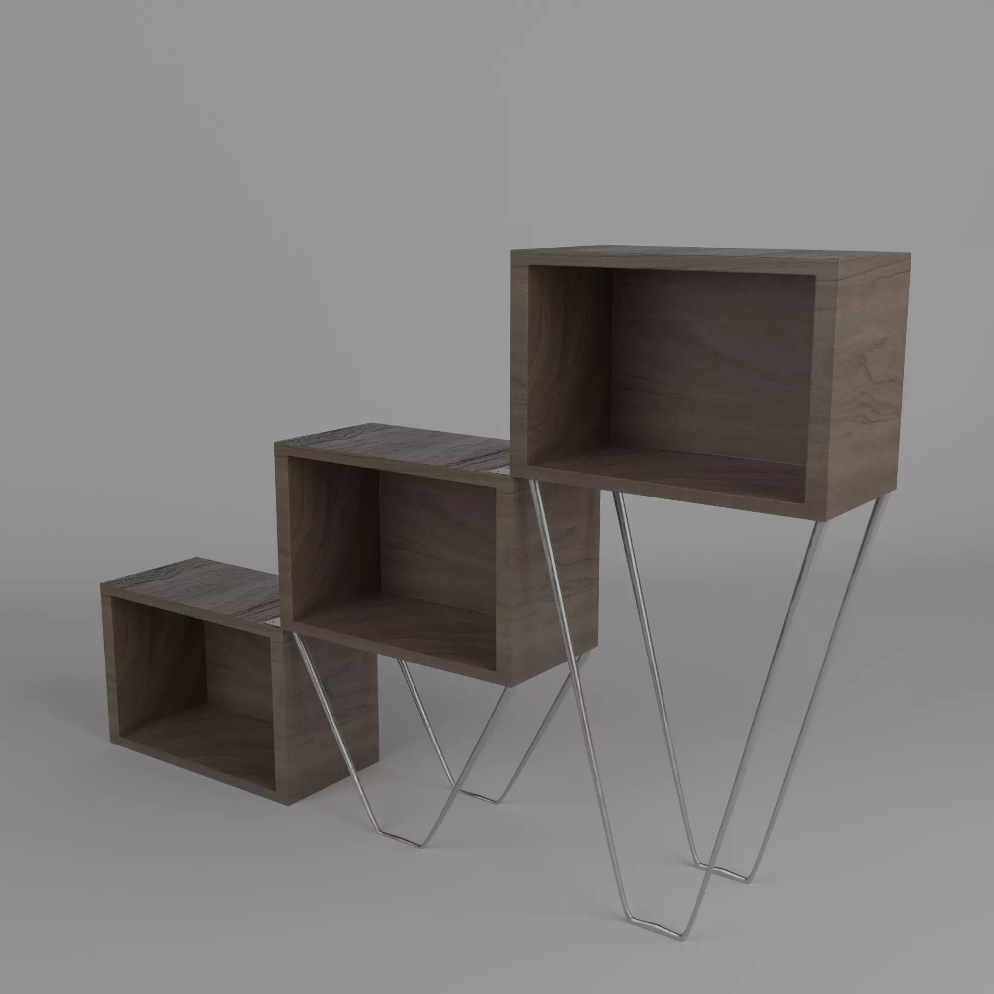Cubic bookshelf Free 3D model_0