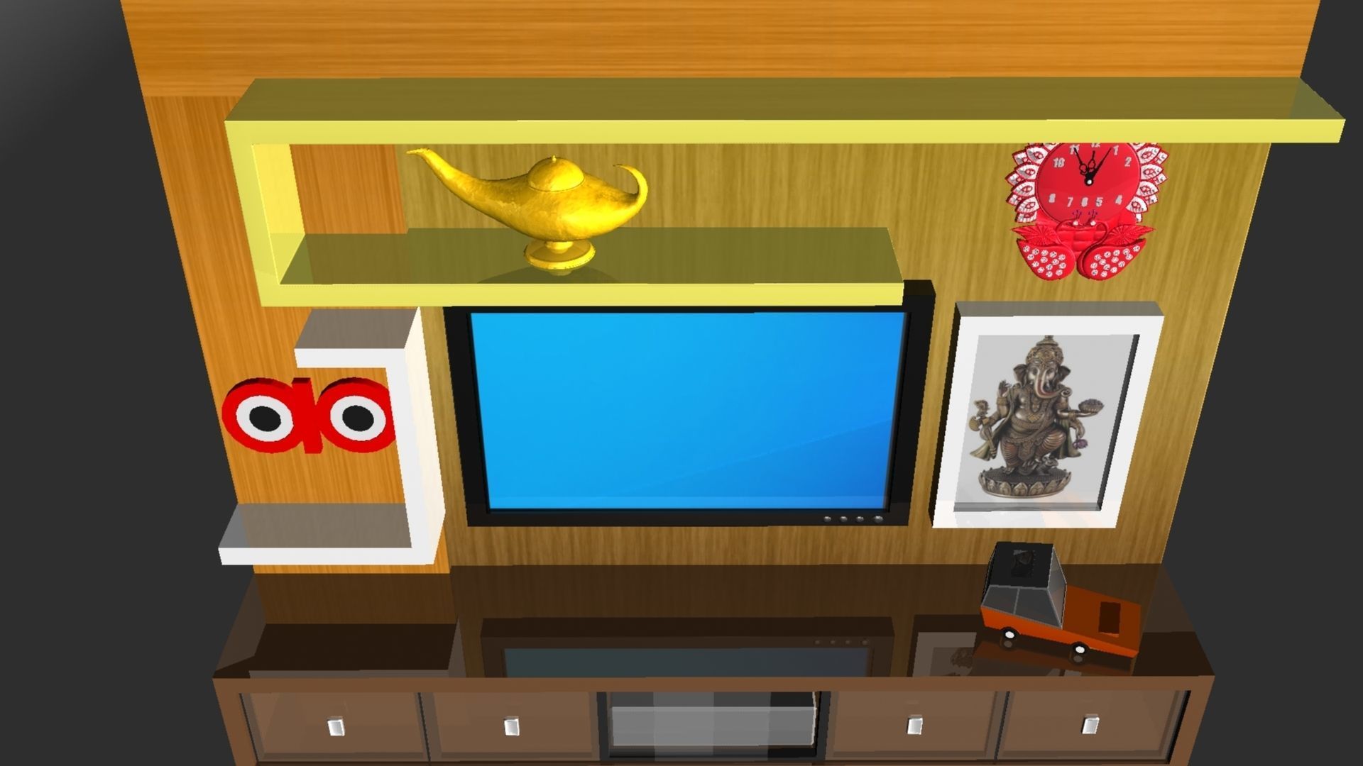 Television Table 3D model_23