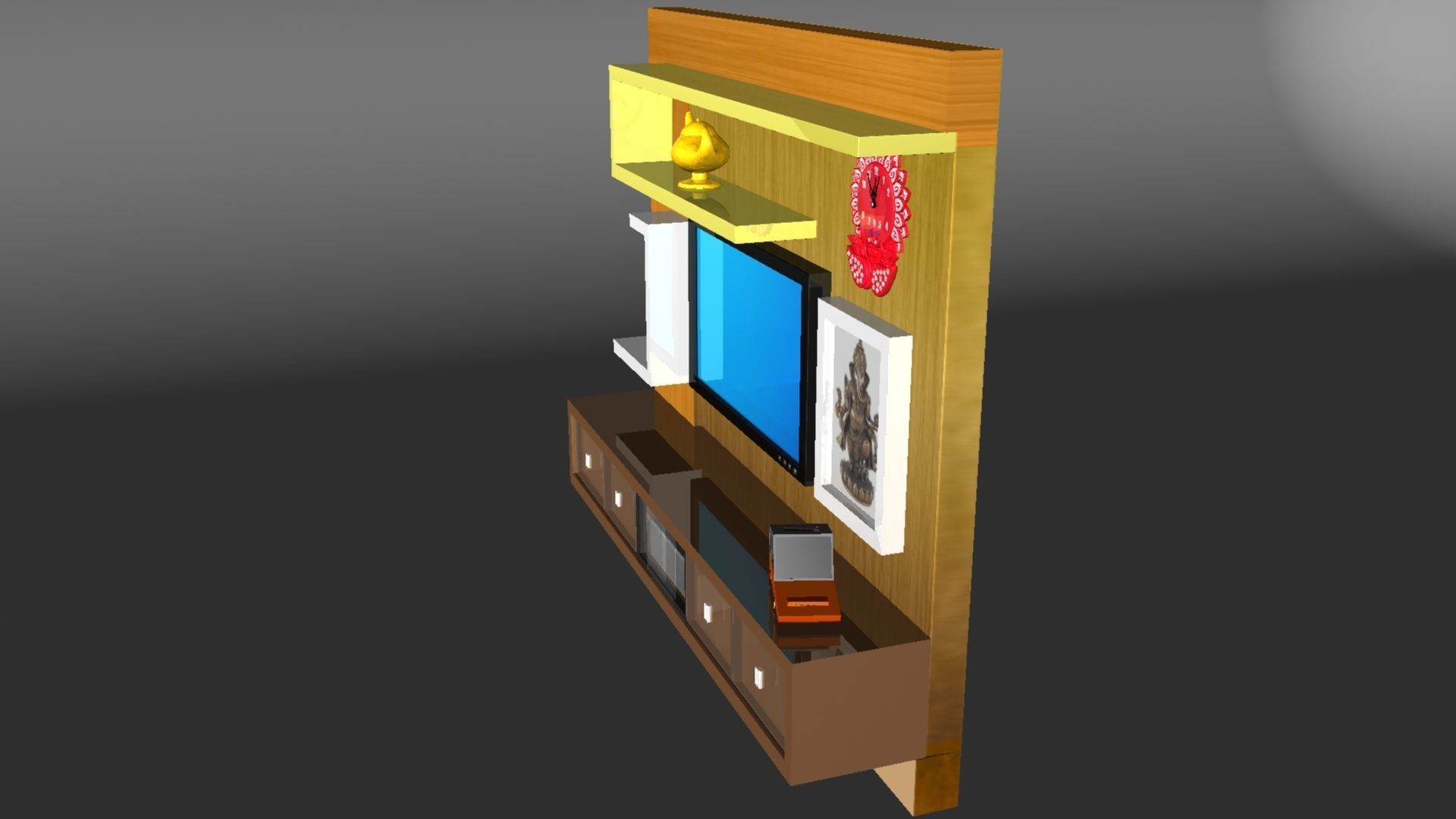 Television Table 3D model_24