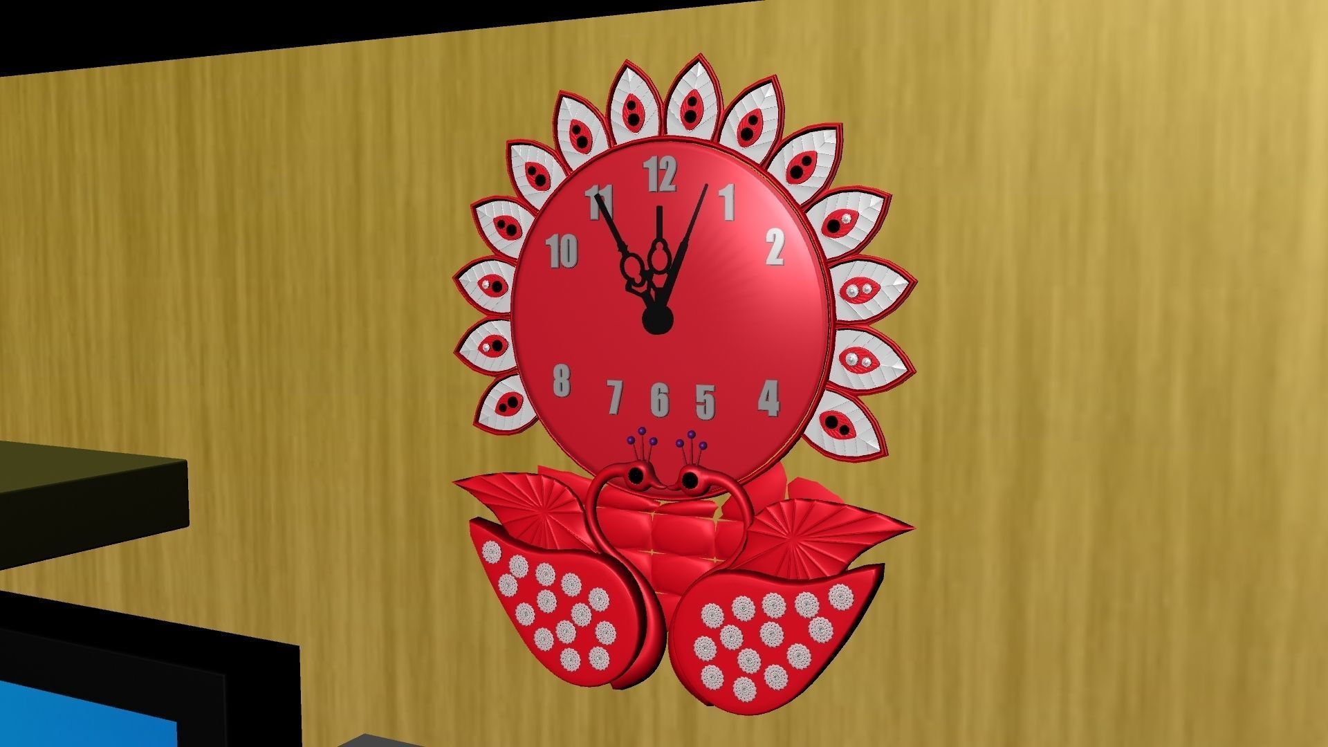 Television Table 3D model_13