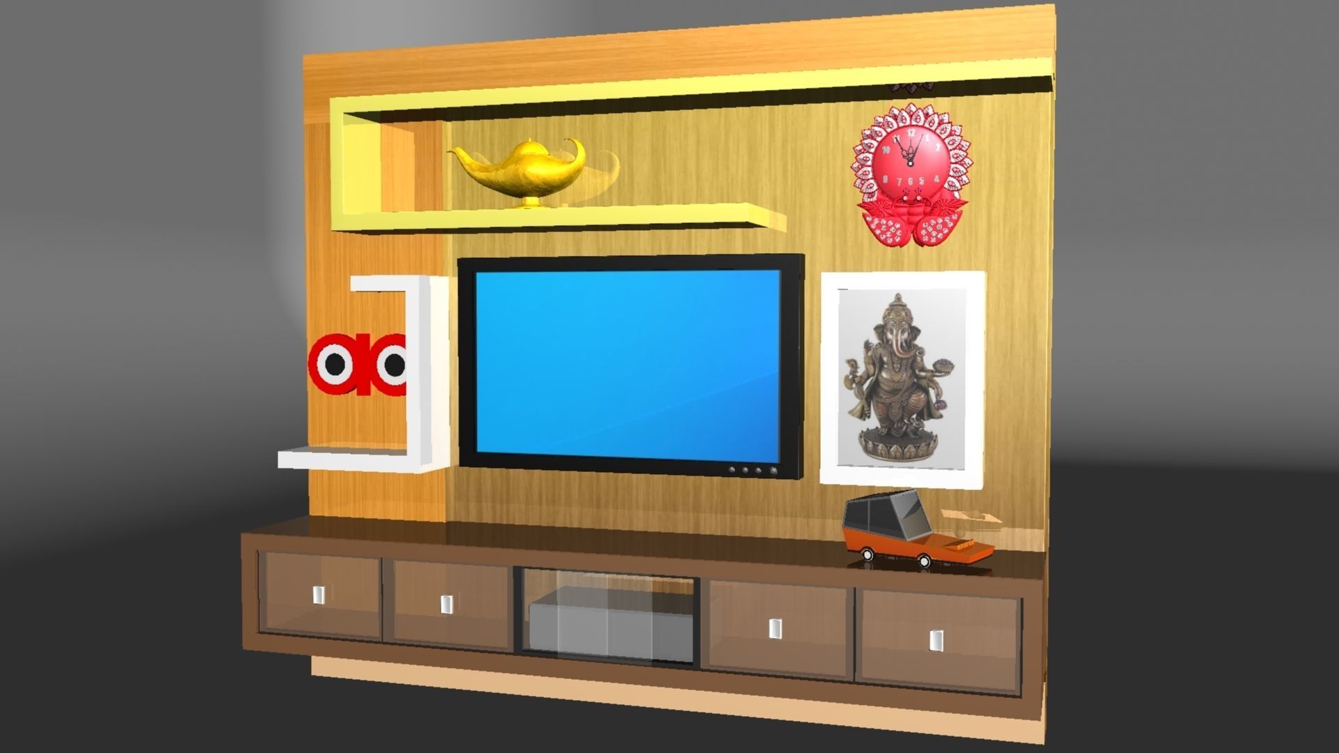 Television Table 3D model_16