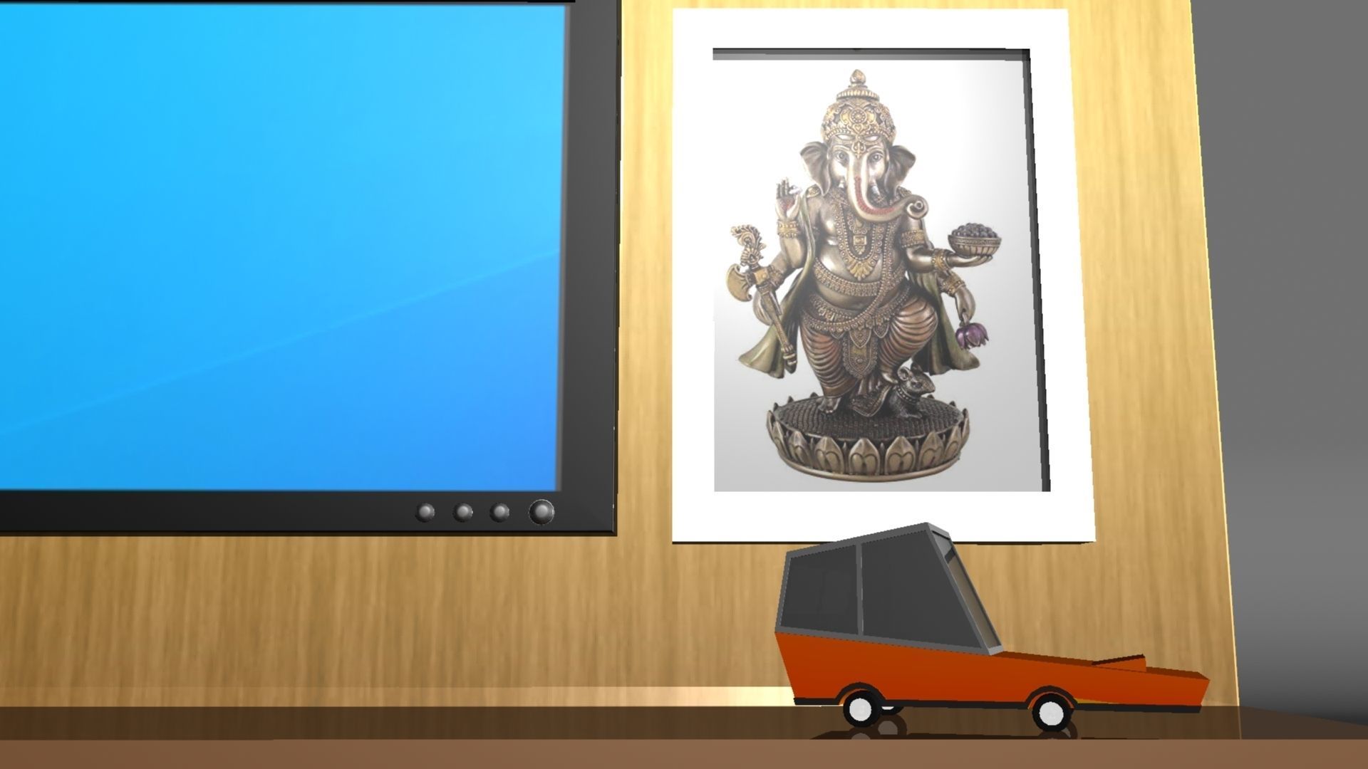 Television Table 3D model_17