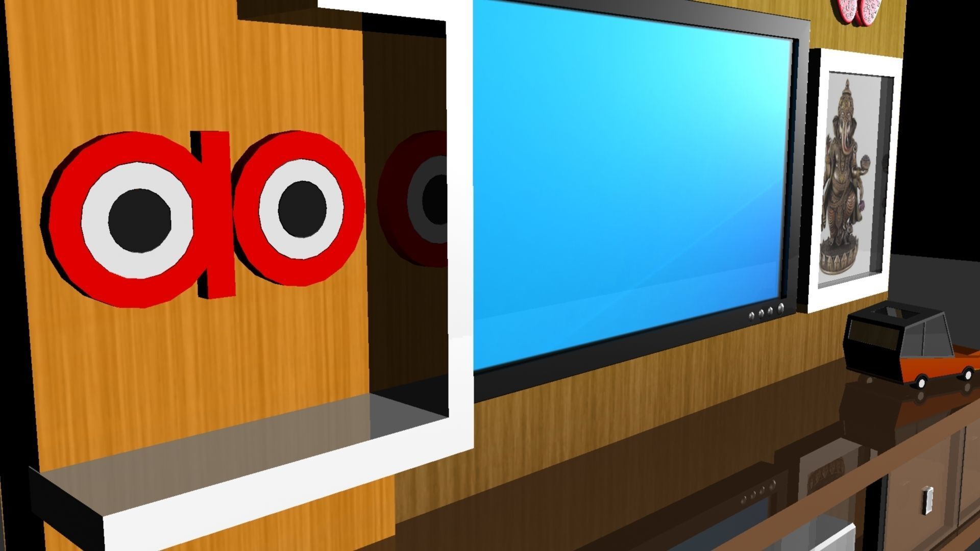 Television Table 3D model_21