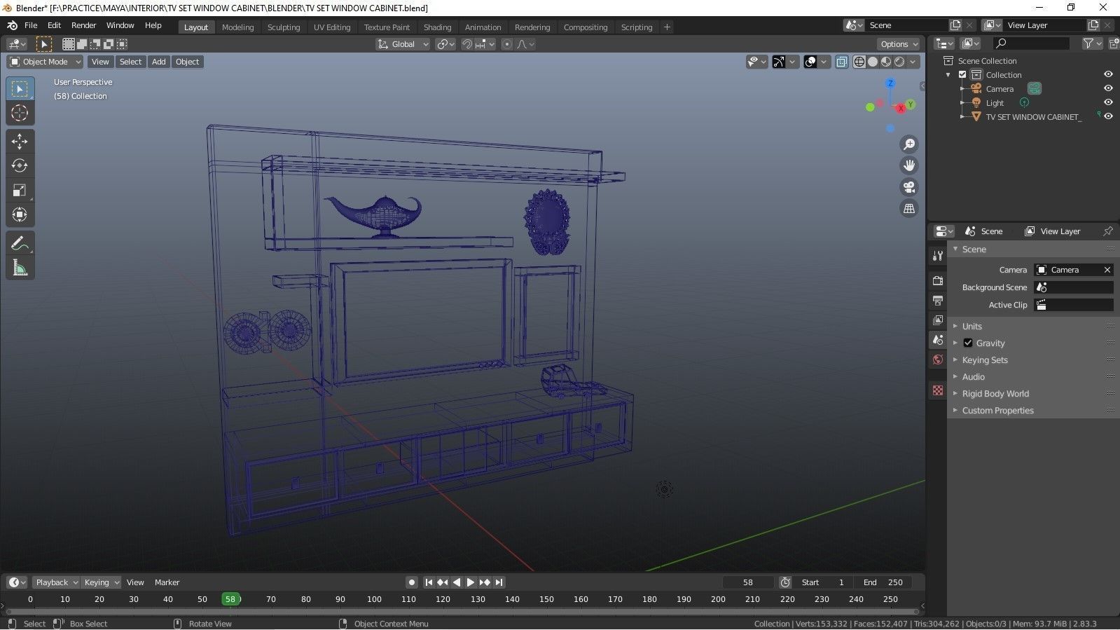 Television Table 3D model_3