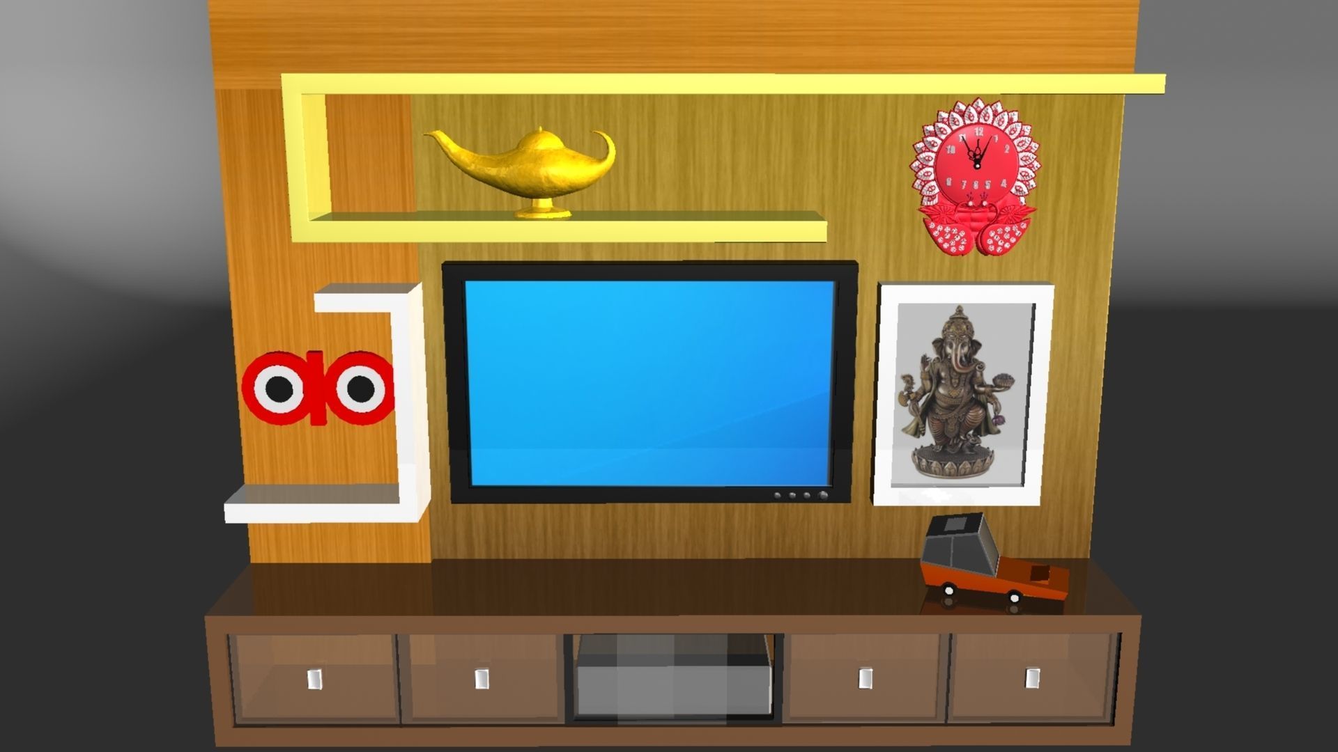 Television Table 3D model_26