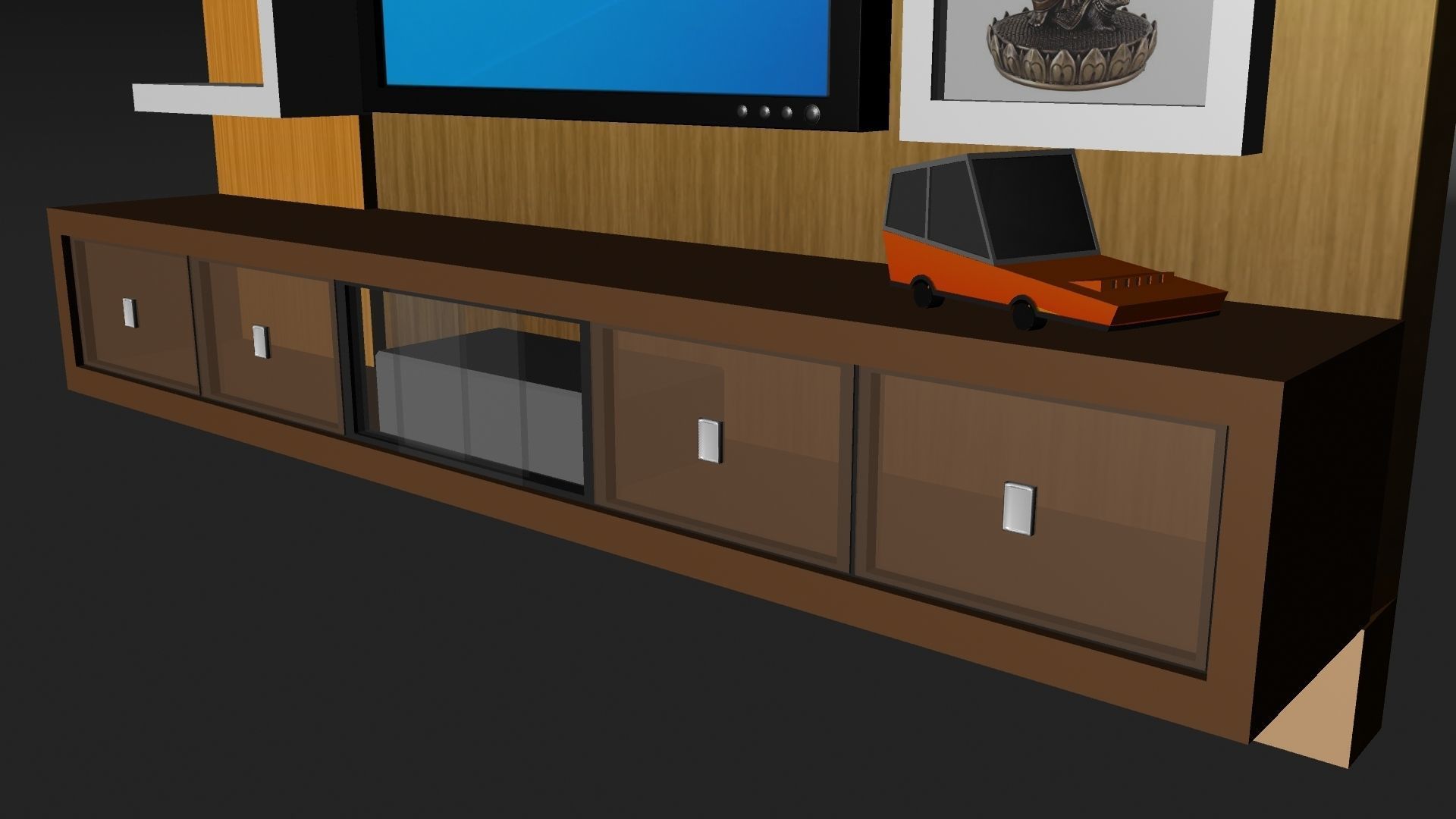 Television Table 3D model_10