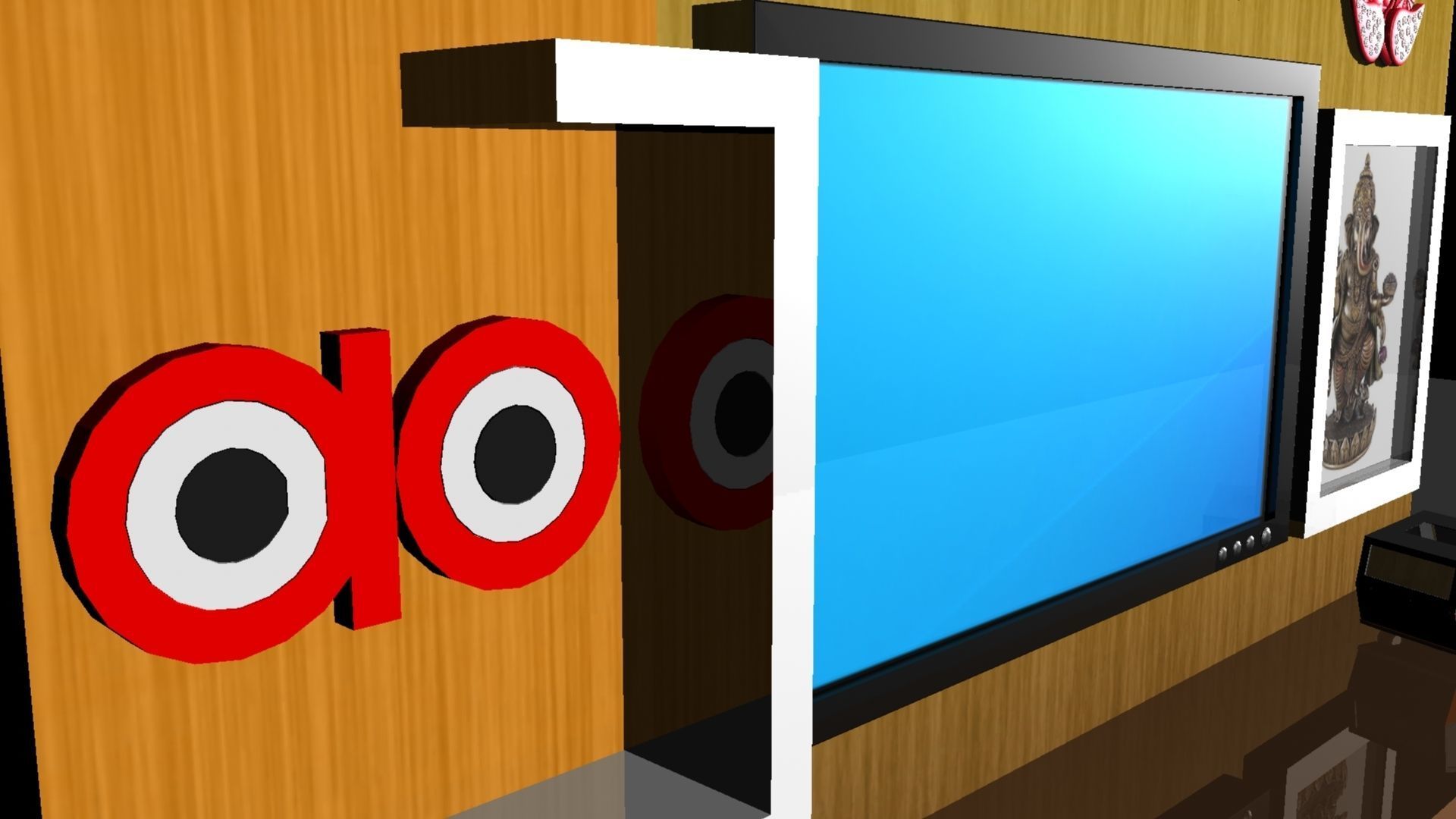 Television Table 3D model_20