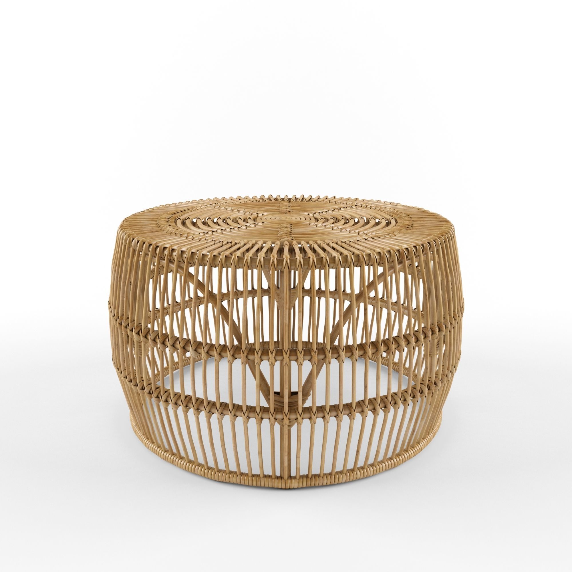 Pyronia Rattan Cage Coffee Table Natural 3D model_1