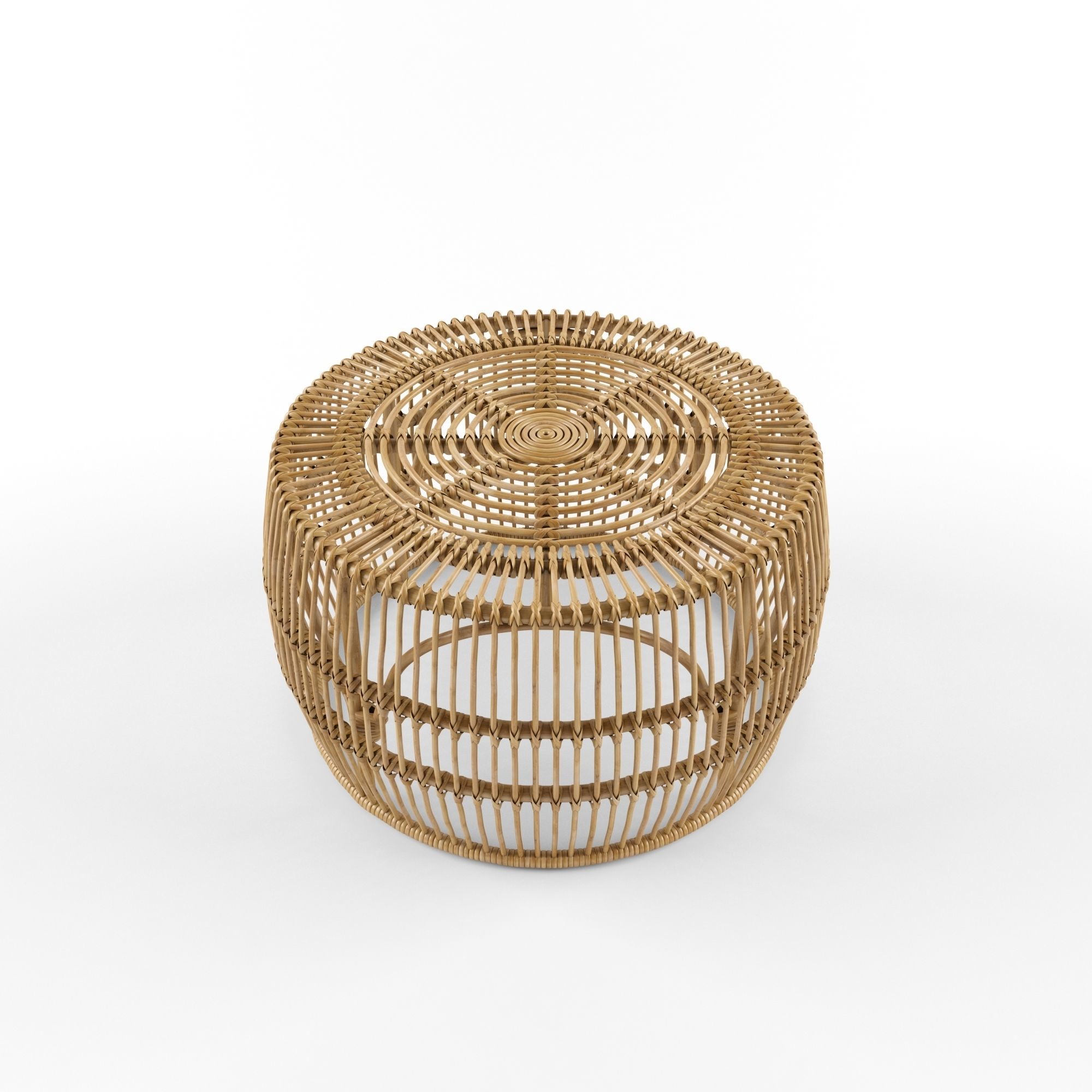 Pyronia Rattan Cage Coffee Table Natural 3D model_2