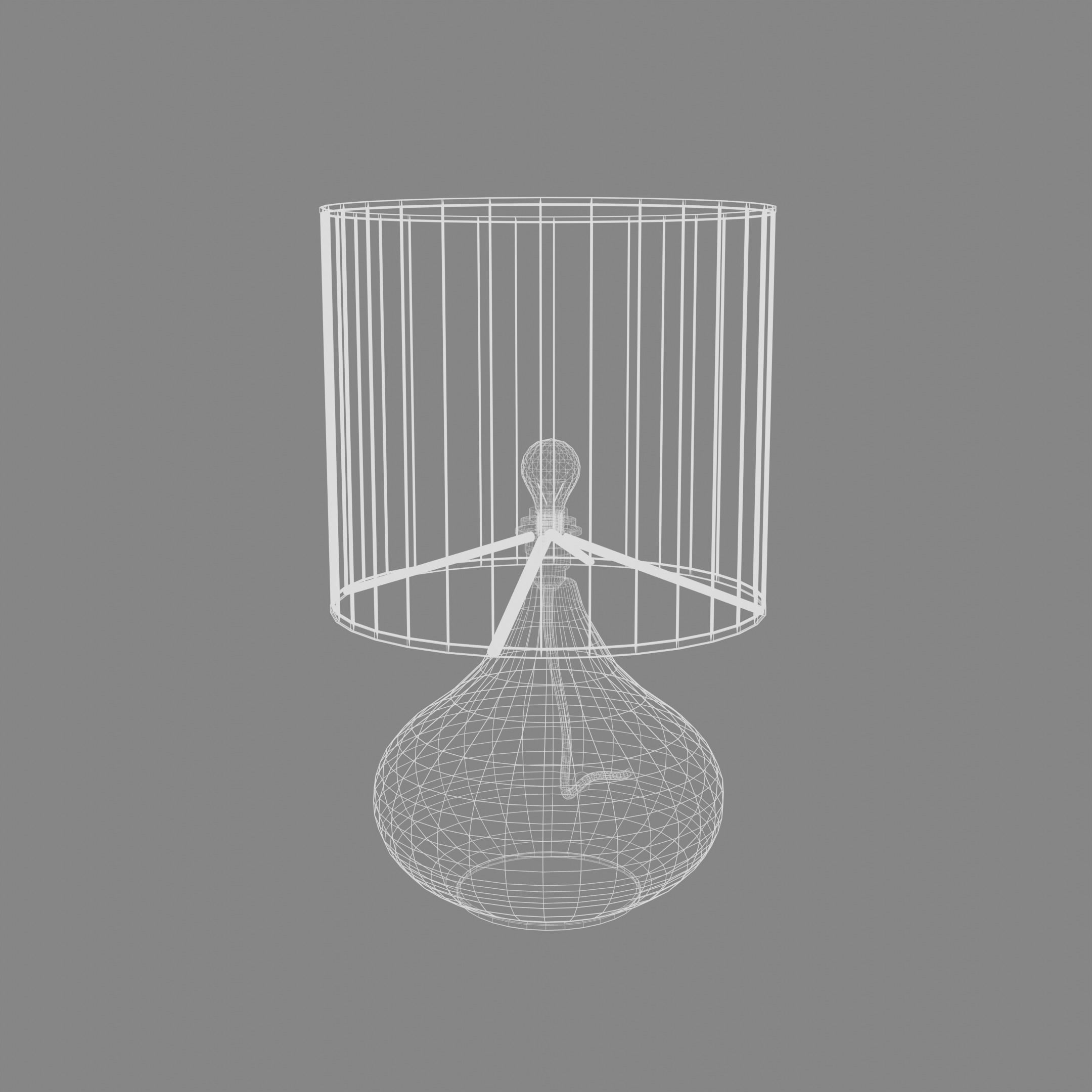 Five lamps with different designs Low-poly 3D model_27