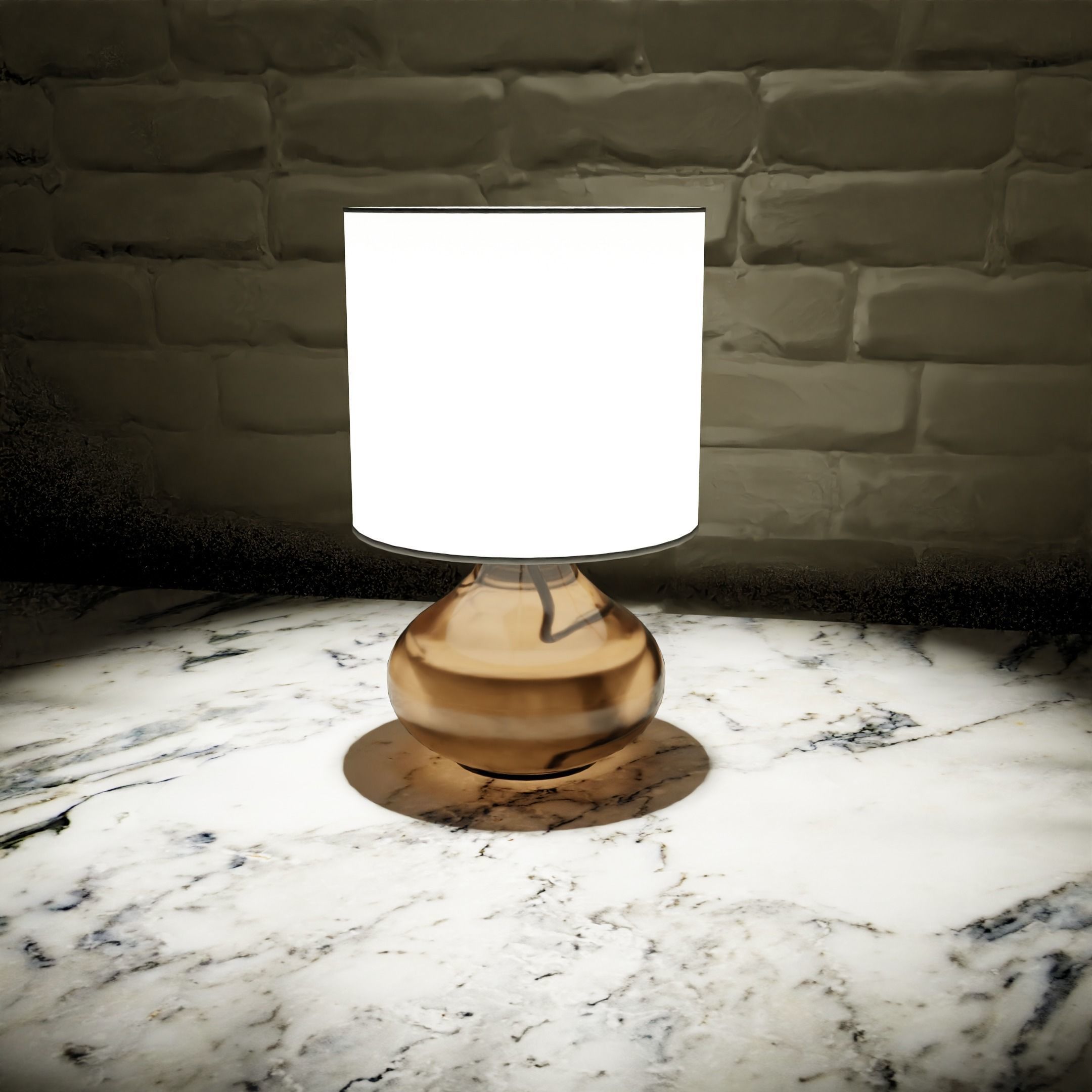 Five lamps with different designs Low-poly 3D model_2