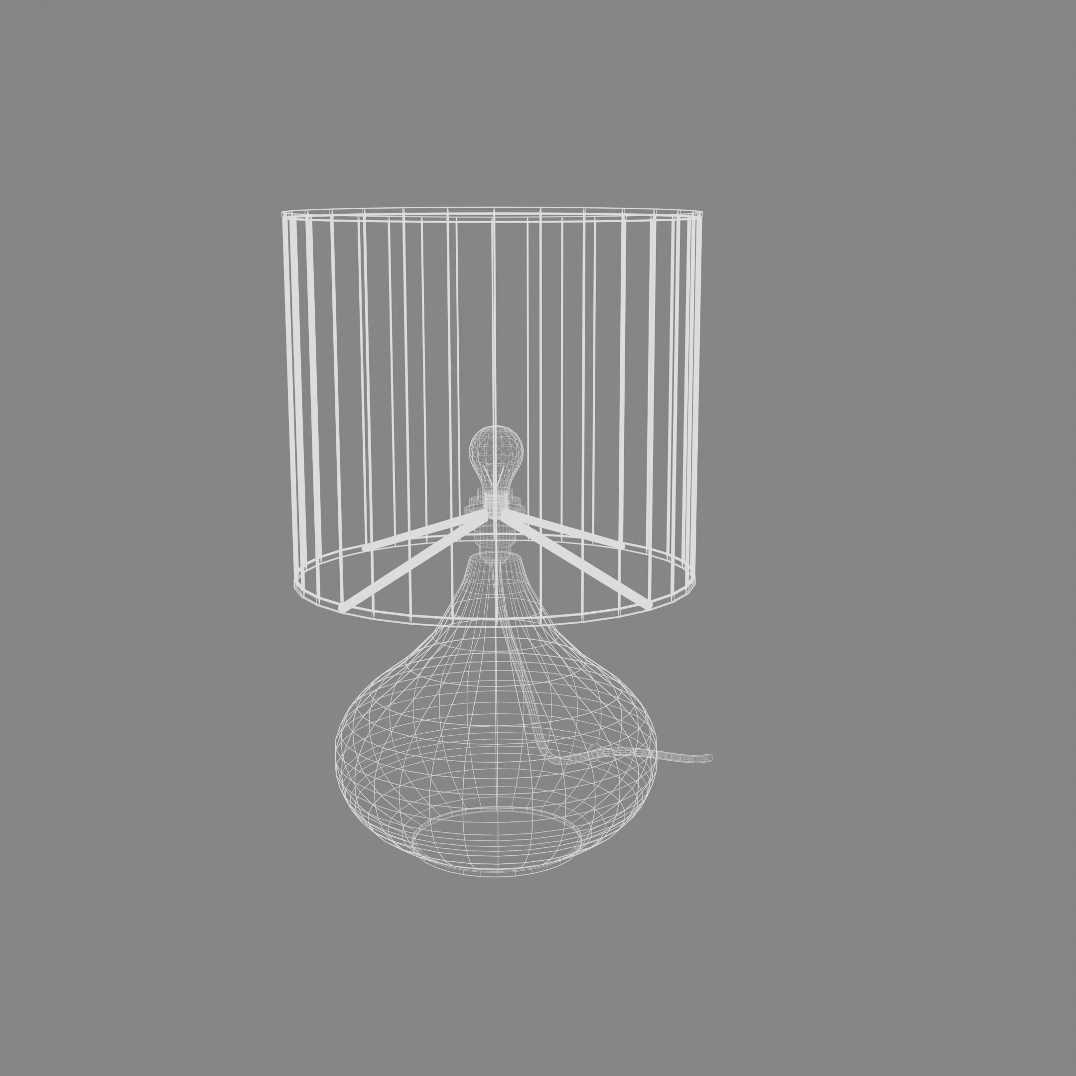 Five lamps with different designs Low-poly 3D model_28