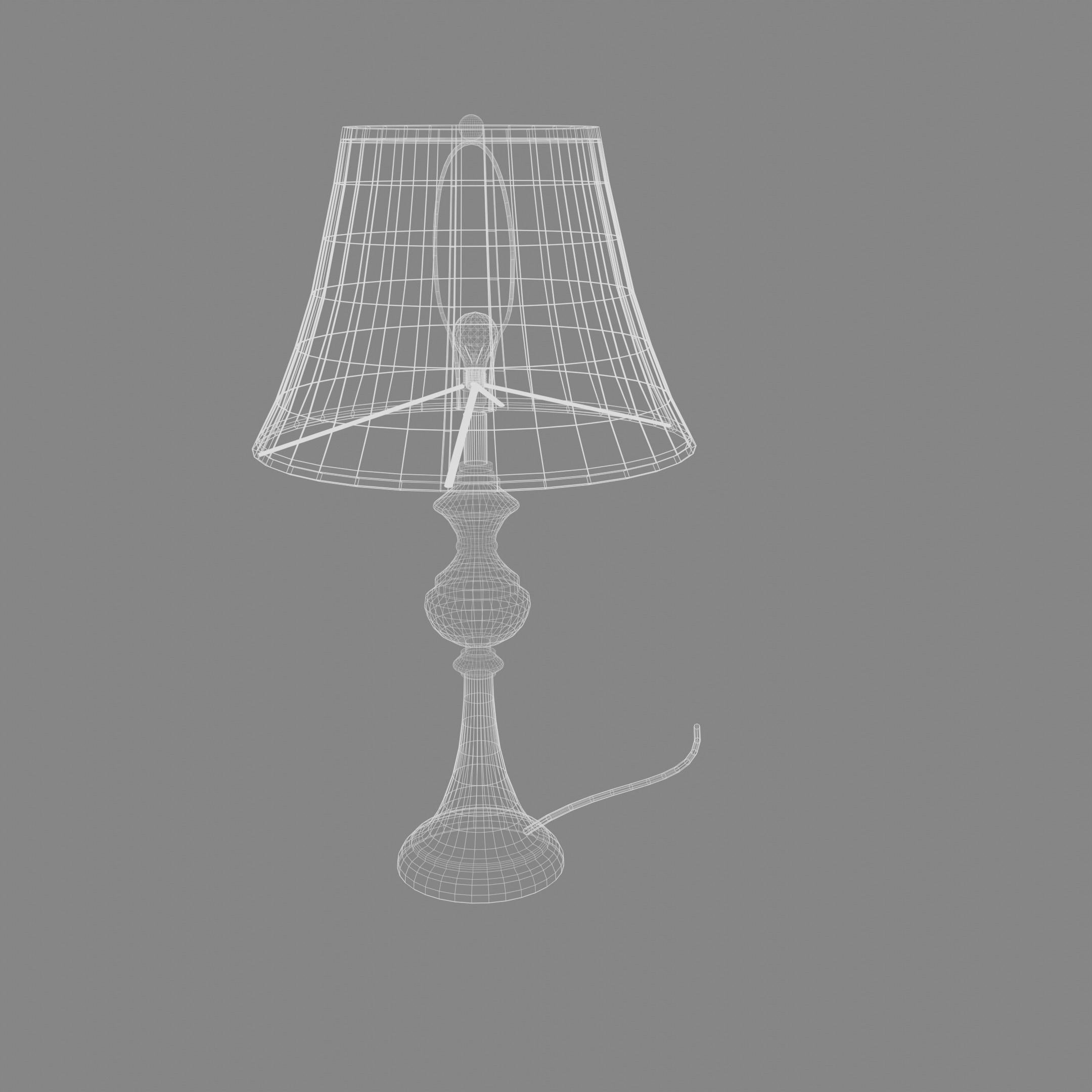 Five lamps with different designs Low-poly 3D model_32
