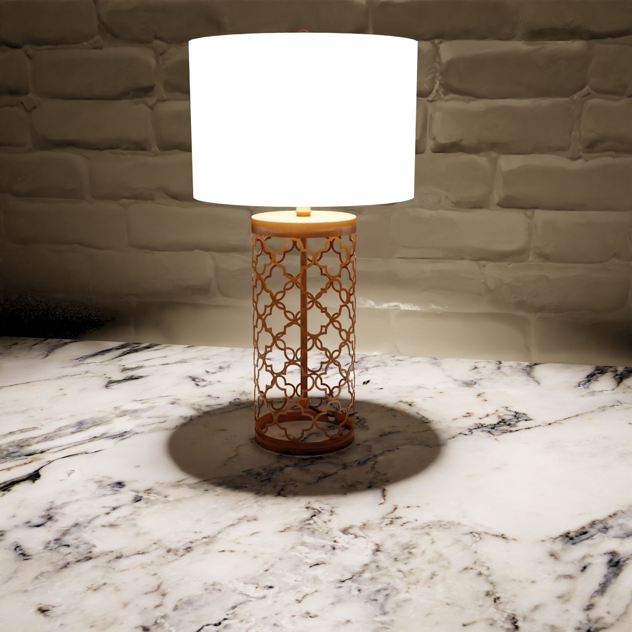 Five lamps with different designs Low-poly 3D model_6