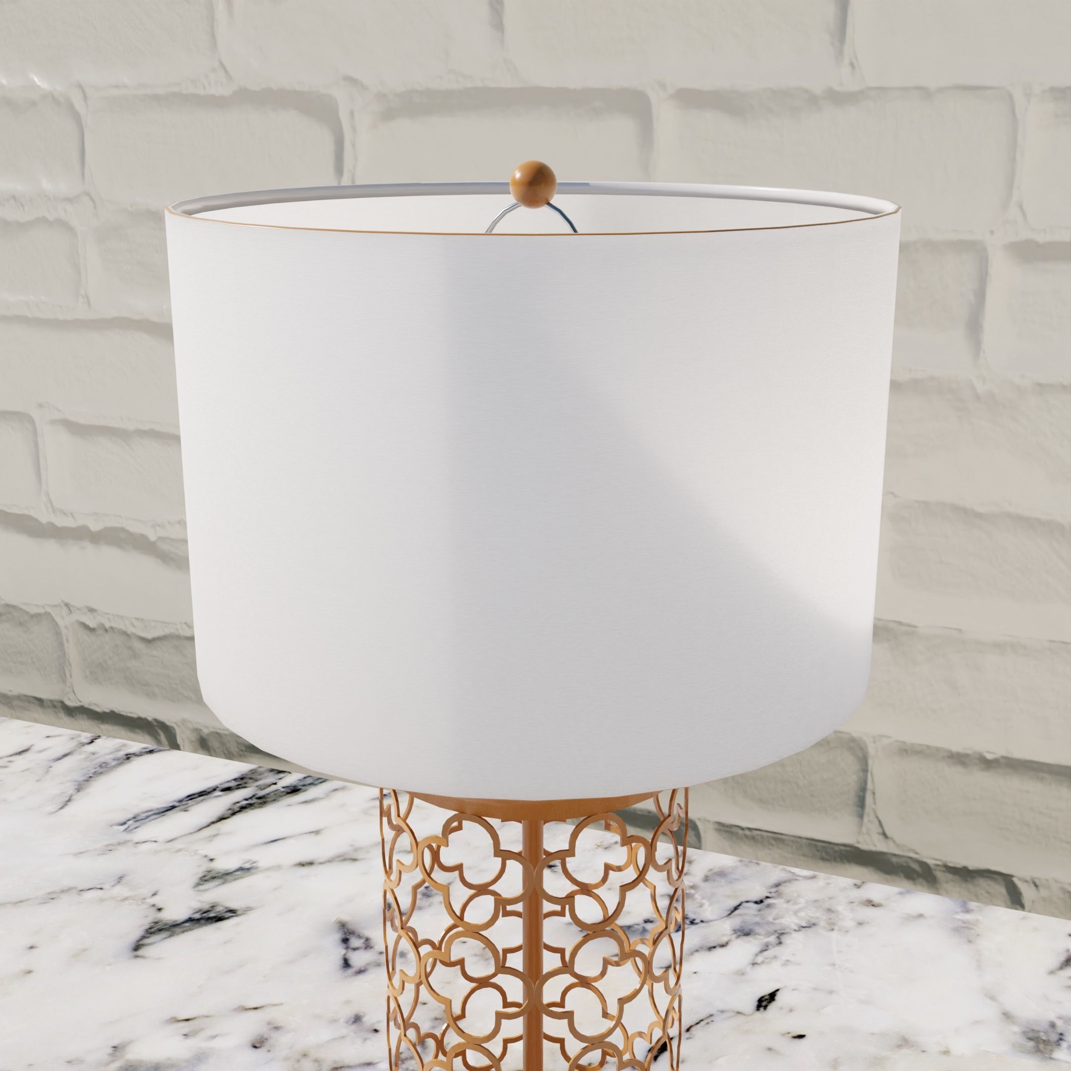 Five lamps with different designs Low-poly 3D model_9