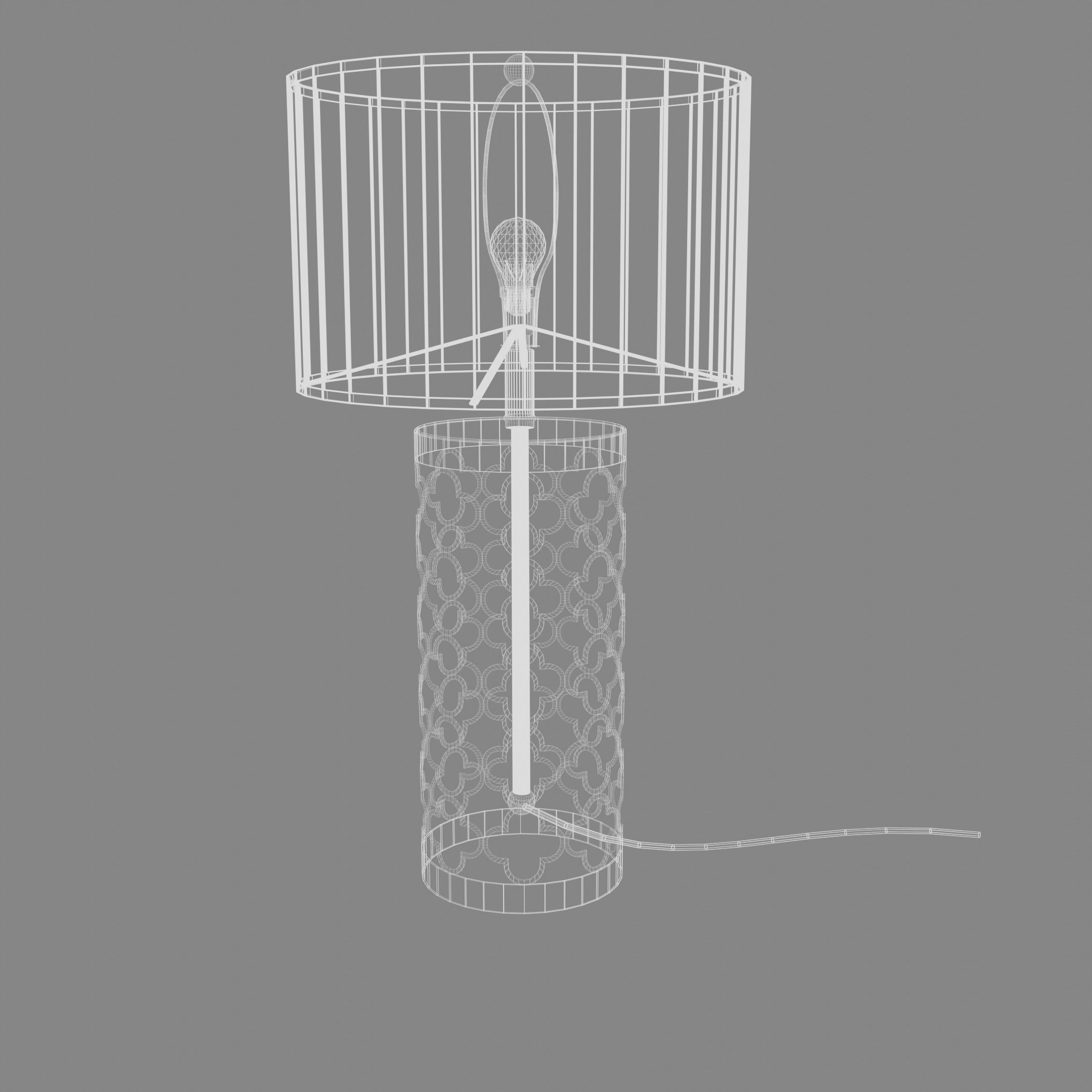 Five lamps with different designs Low-poly 3D model_29