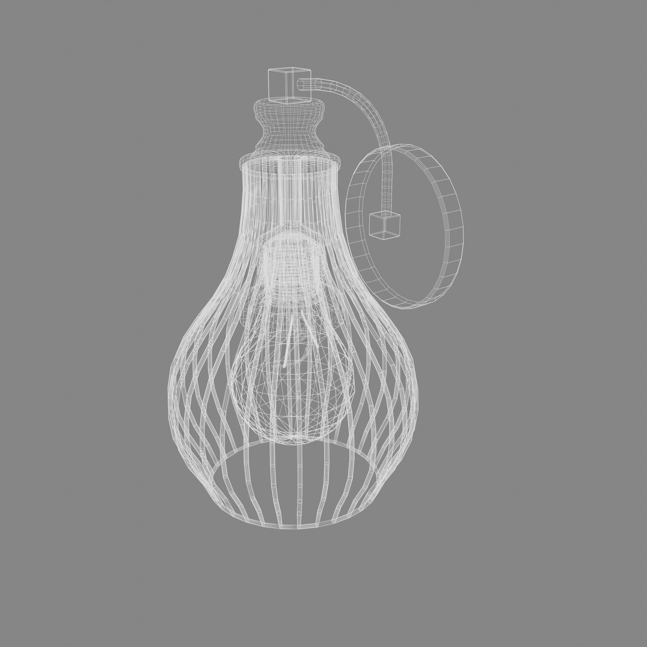 Five lamps with different designs Low-poly 3D model_23