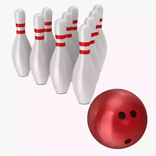 Bowling Ball and Pins