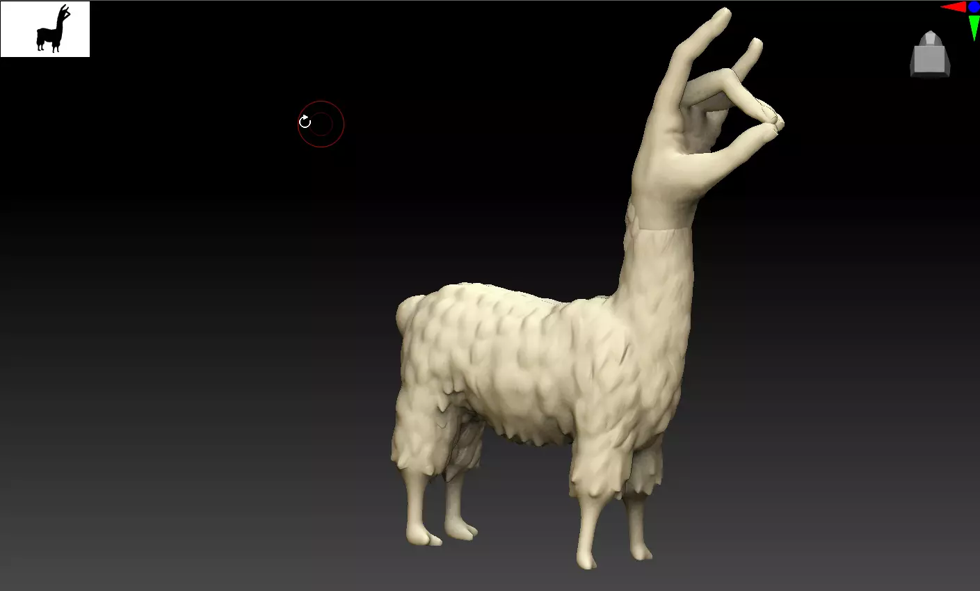Hand Llama 3D print model_0