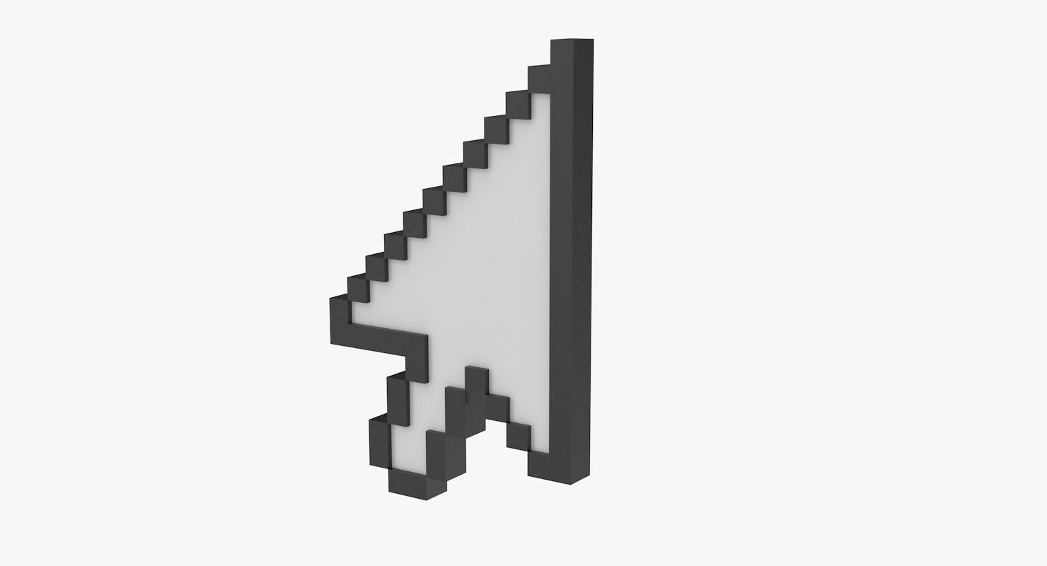 Arrow Cursor Low-poly 3D model_5
