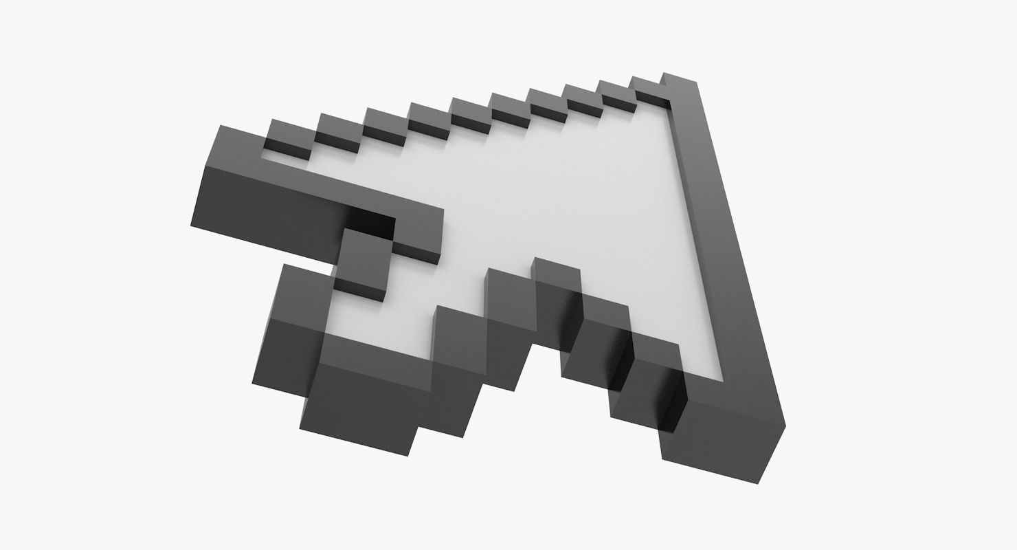 Arrow Cursor Low-poly 3D model_7