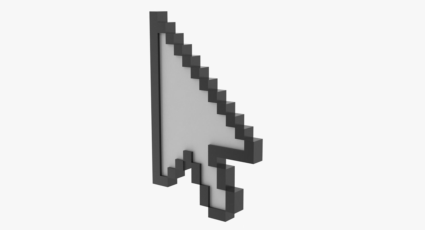 Arrow Cursor Low-poly 3D model_3