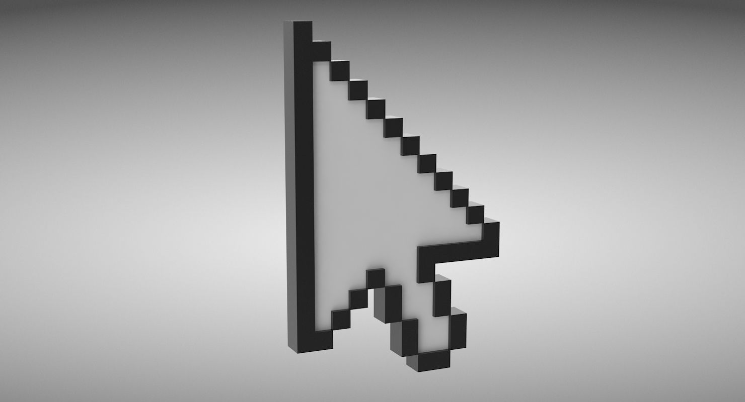 Arrow Cursor Low-poly 3D model_2