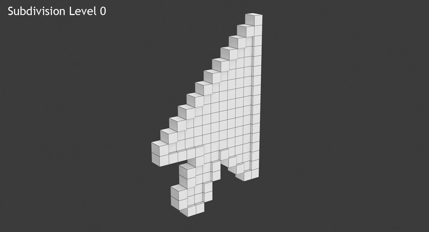 Arrow Cursor Low-poly 3D model_10