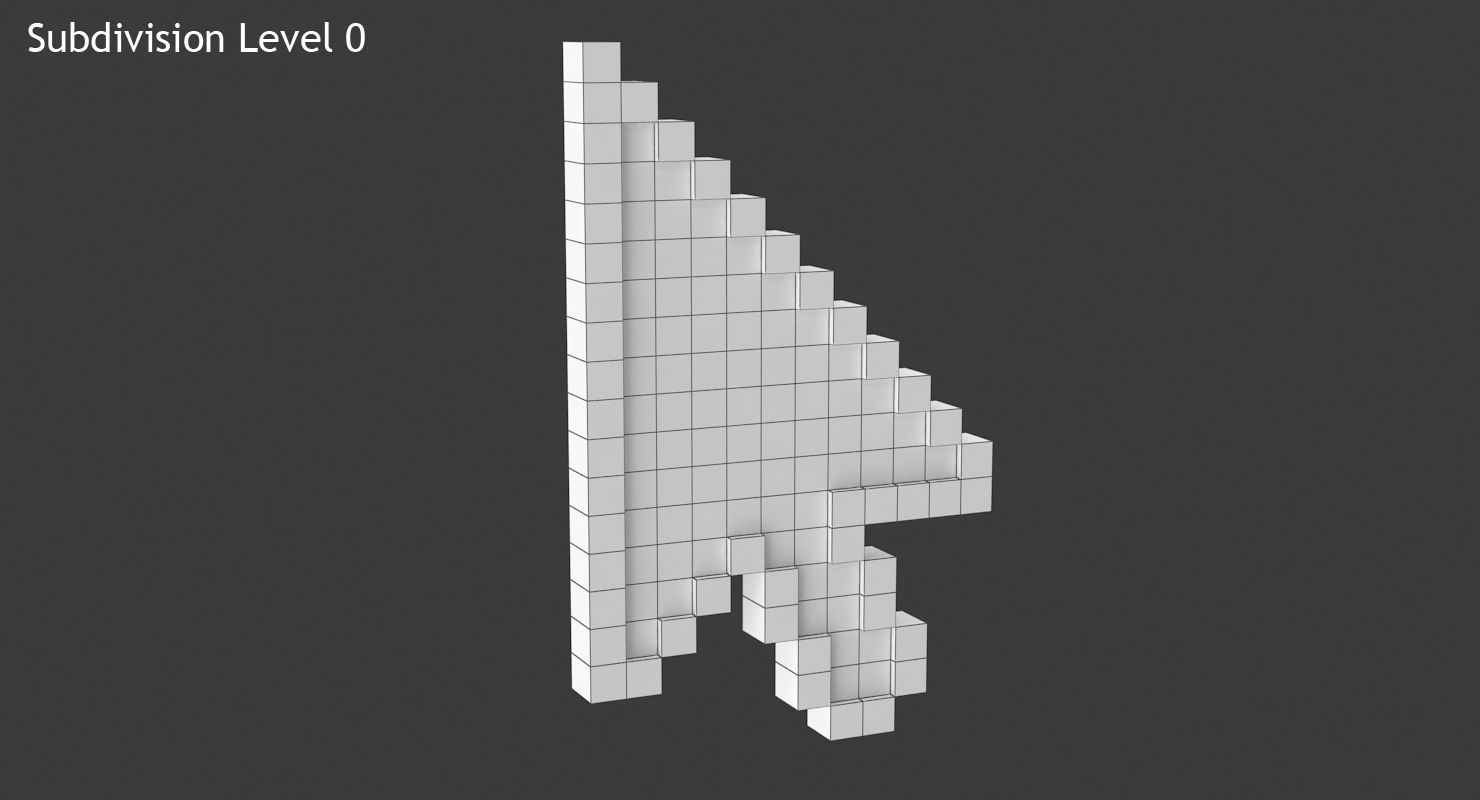 Arrow Cursor Low-poly 3D model_9