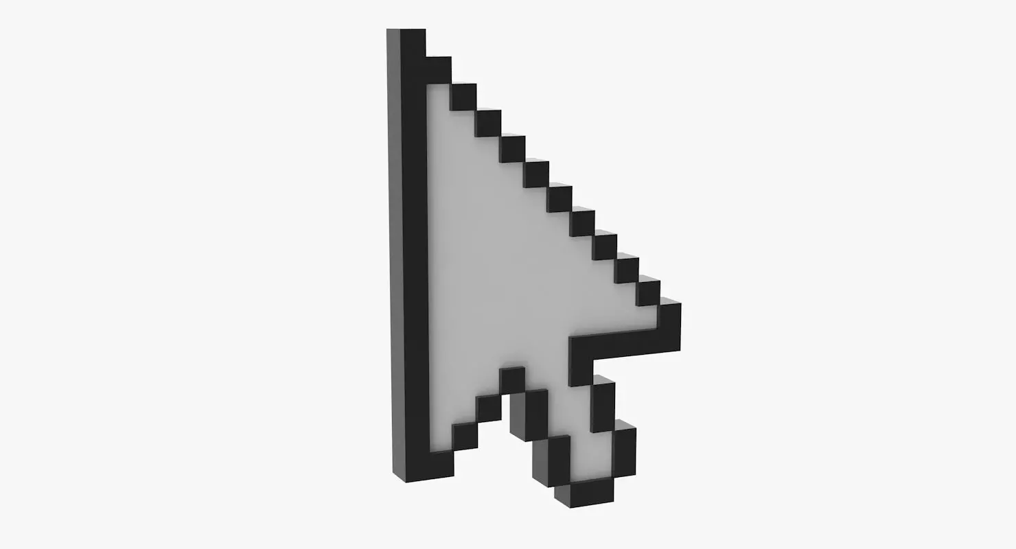 Arrow Cursor Low-poly 3D model_0