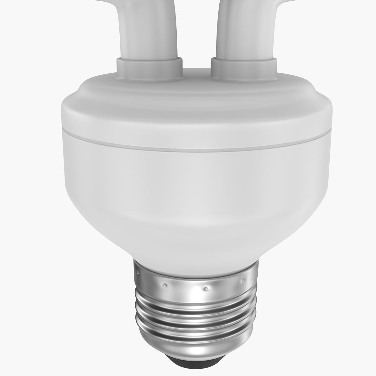 Fluorescent light bulb Low-poly 3D model_5