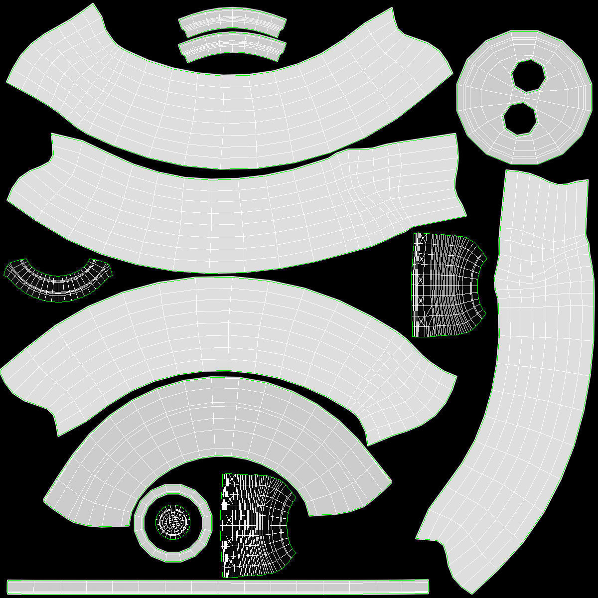 Fluorescent light bulb Low-poly 3D model_13