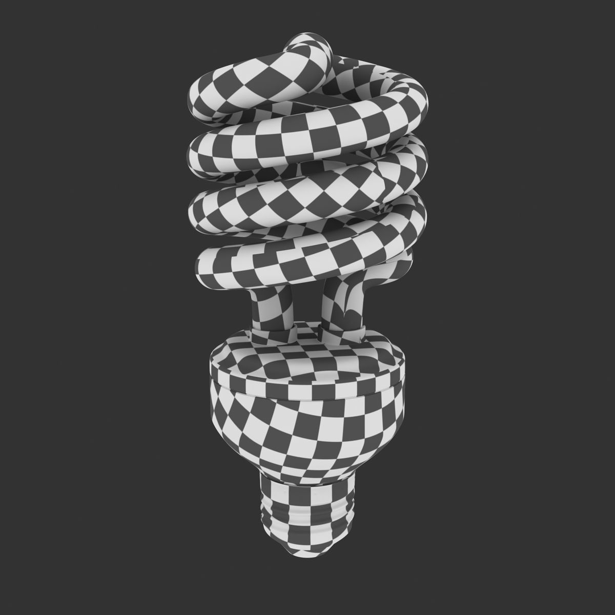 Fluorescent light bulb Low-poly 3D model_12