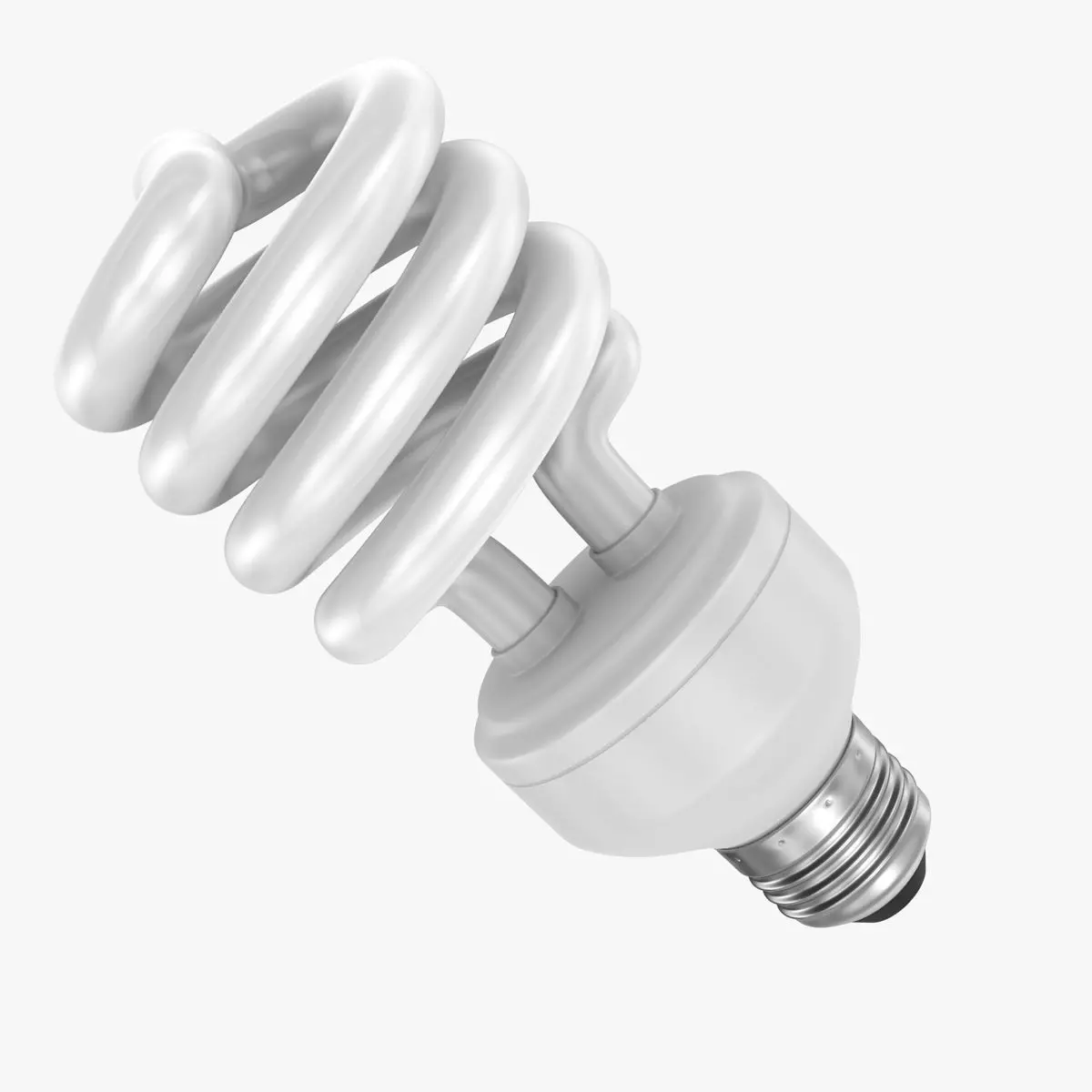 Fluorescent light bulb Low-poly 3D model_0