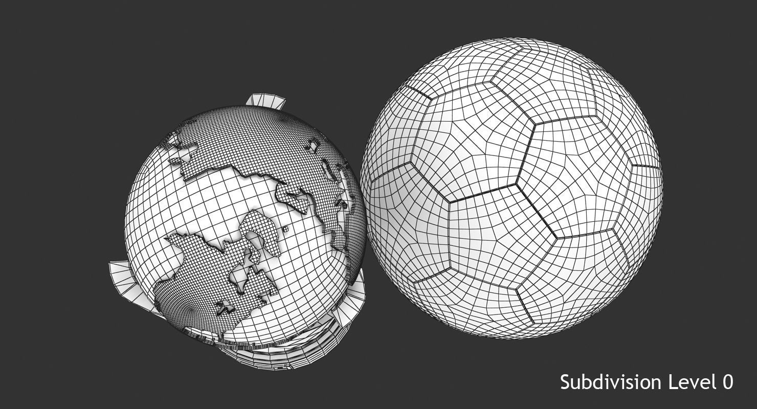 Gold Cup and Soccer Ball Low-poly 3D model_10