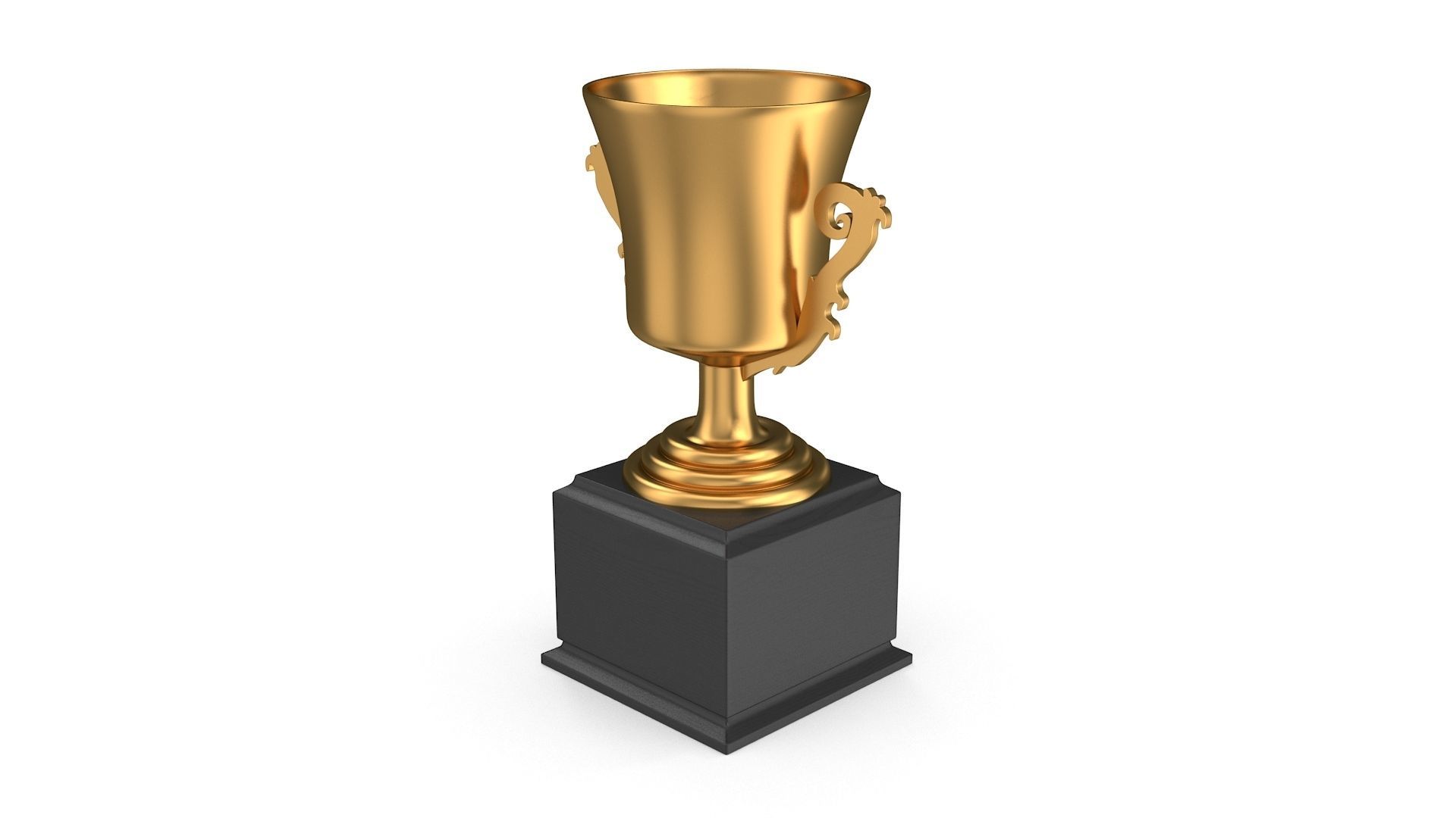 Gold Cup Low-poly 3D model_3